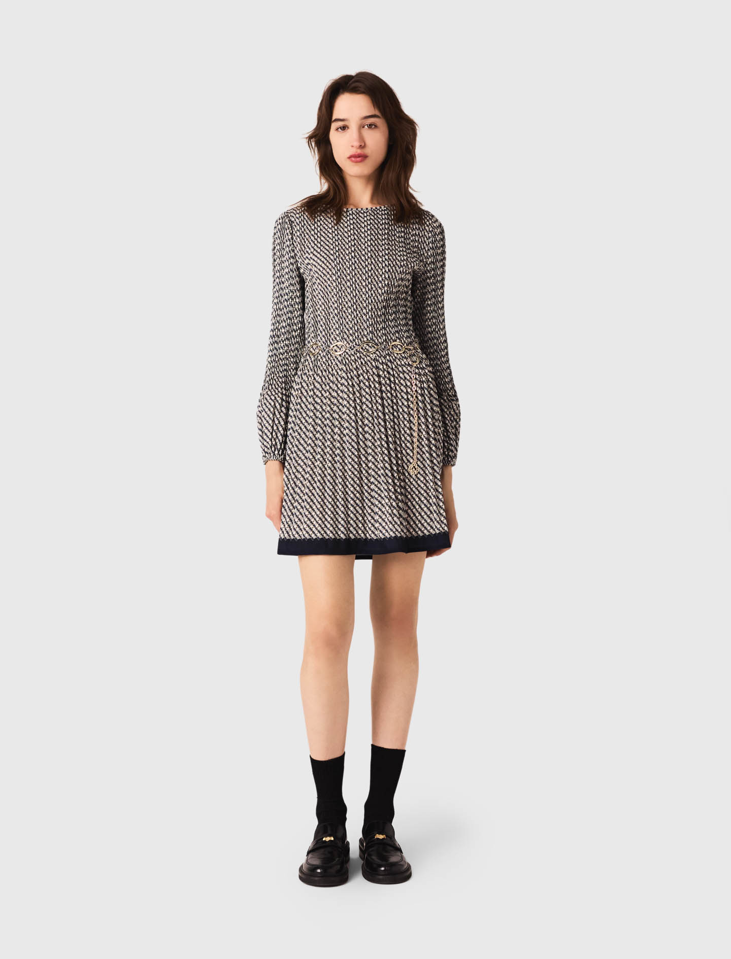 Жіноча плісирована сукня з принтом