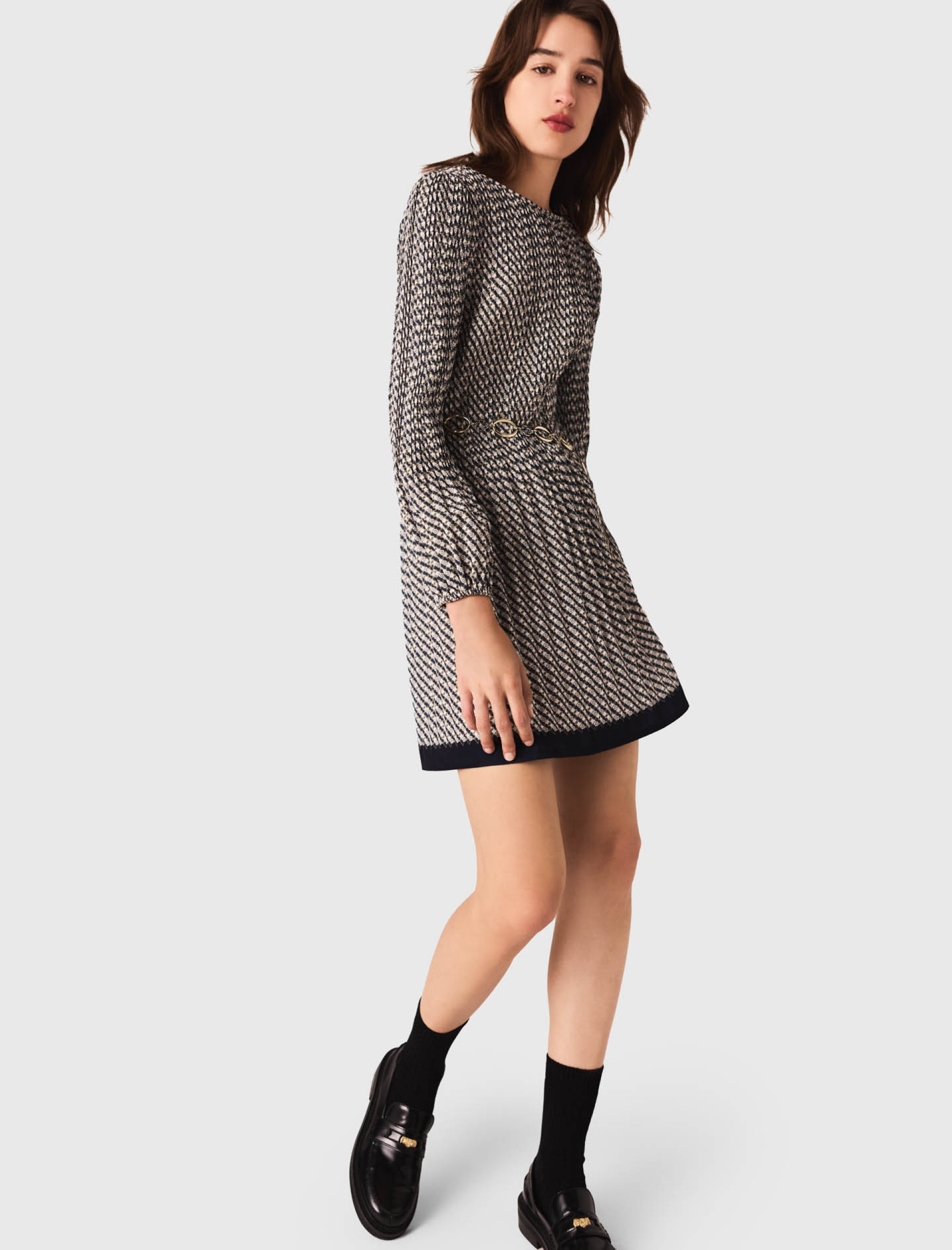 Жіноча плісирована сукня з принтом