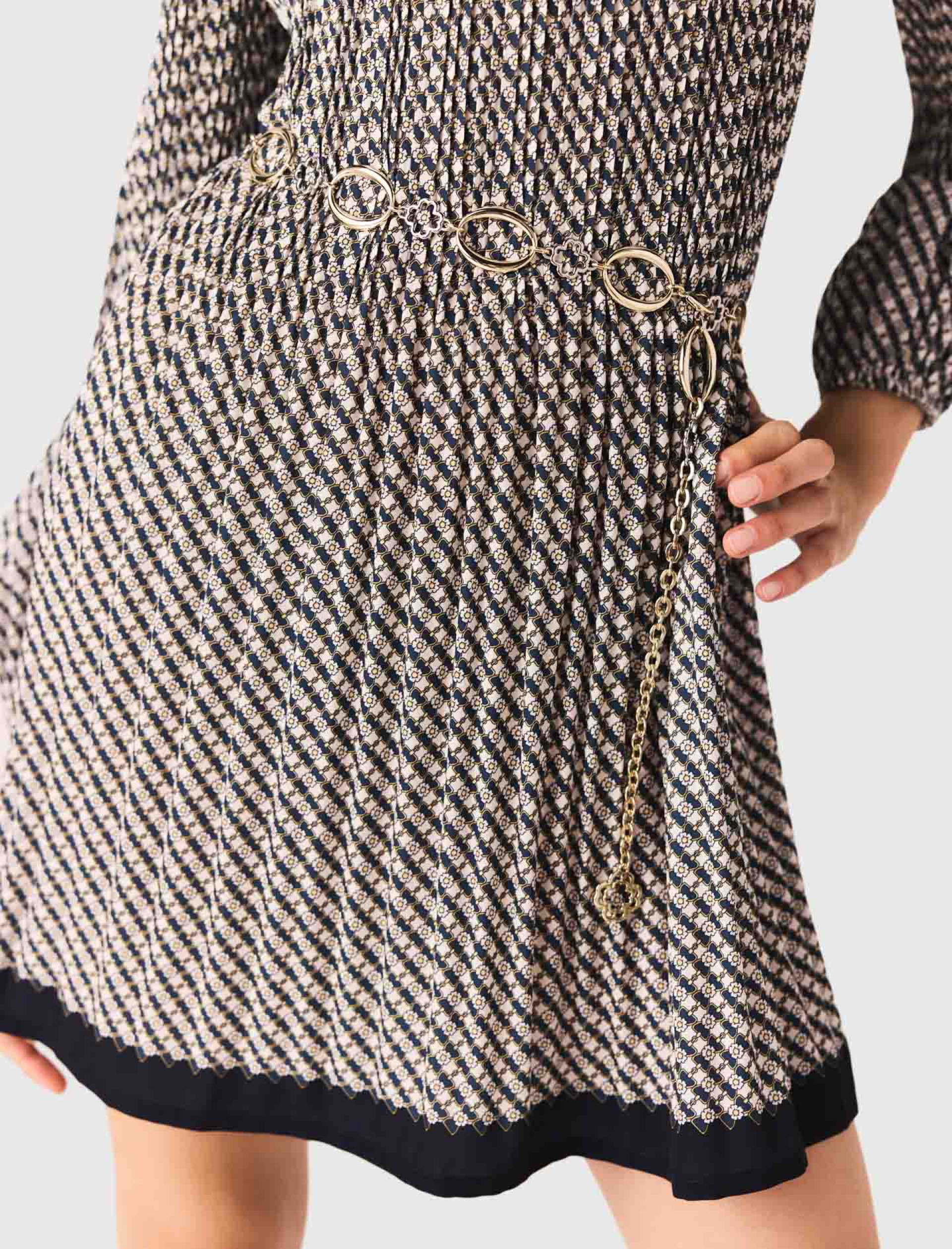 Жіноча плісирована сукня з принтом