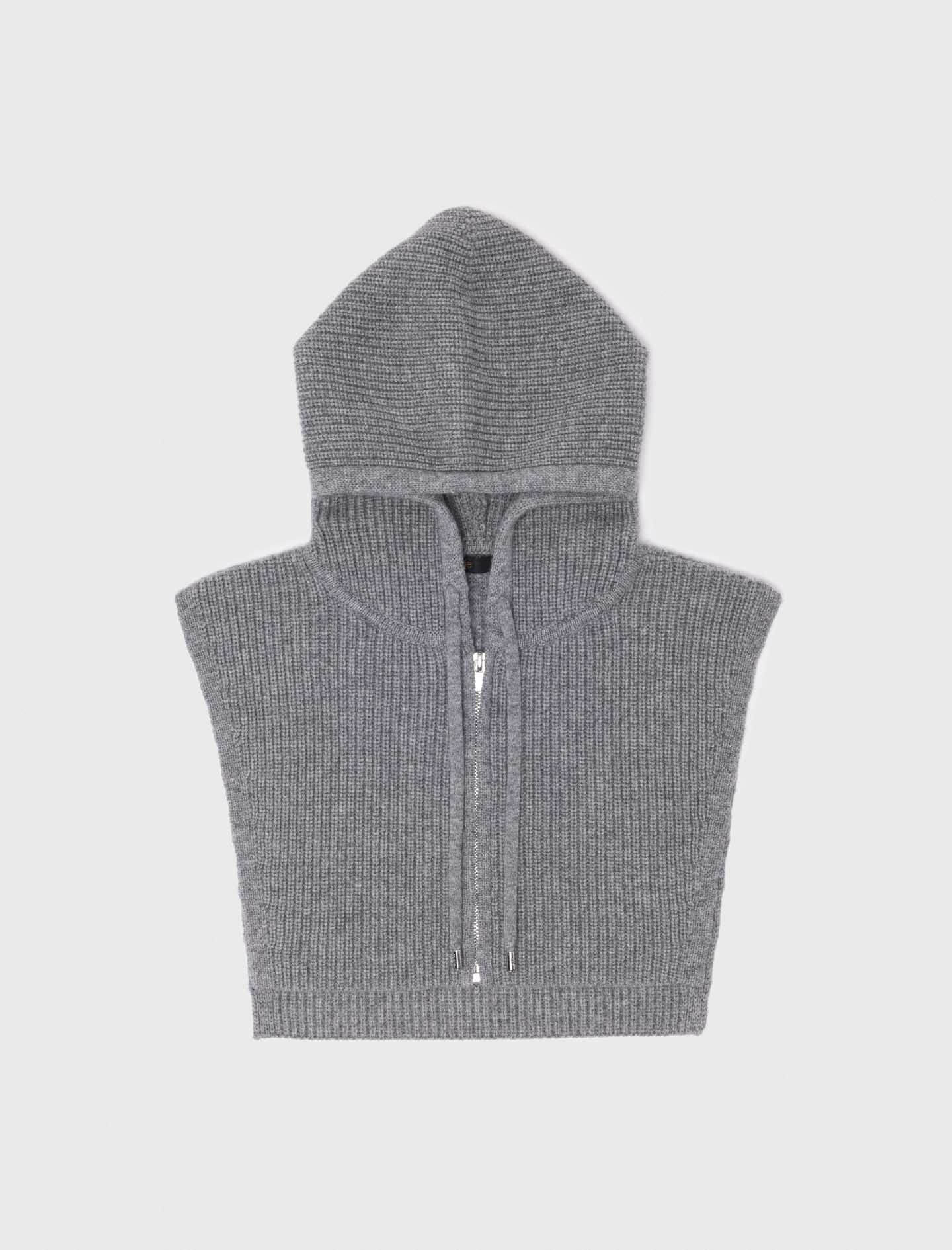 Жіноча сіра манішка з капюшоном