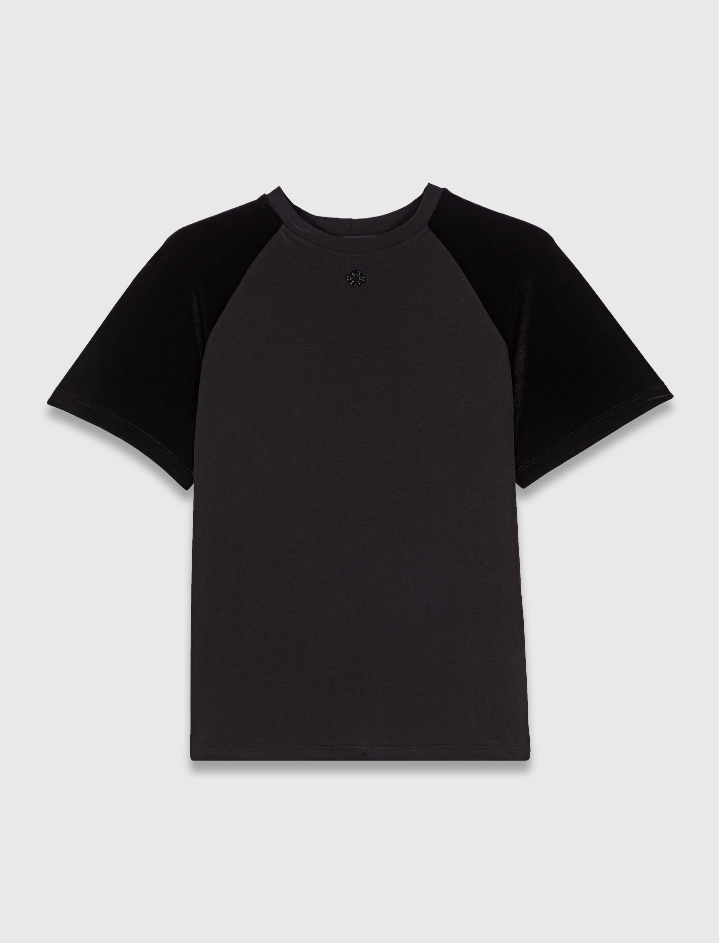 Женская футболка с бархатными рукавами