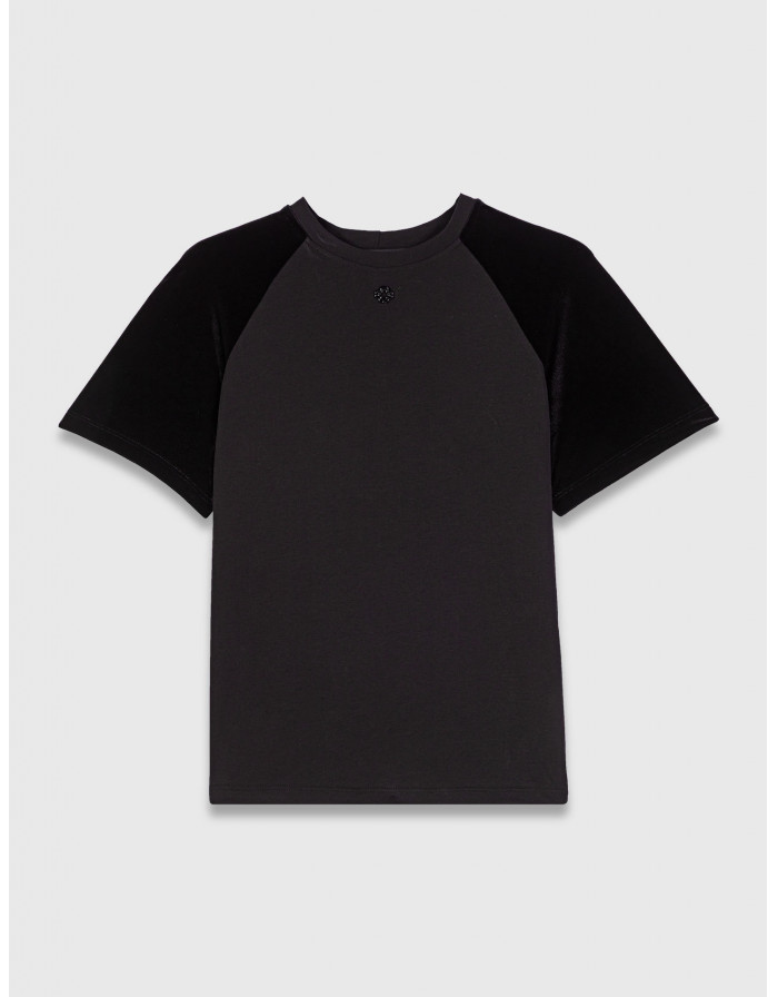 Женская футболка с бархатными рукавами