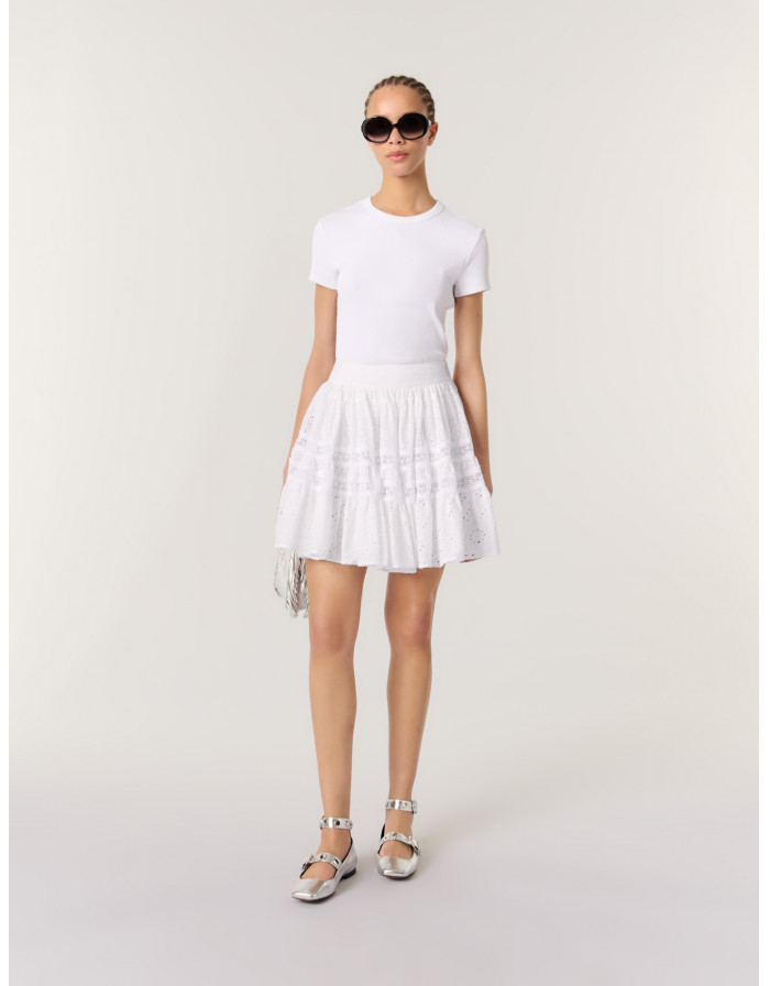 Жіноча коротка спідниця з вишивкою