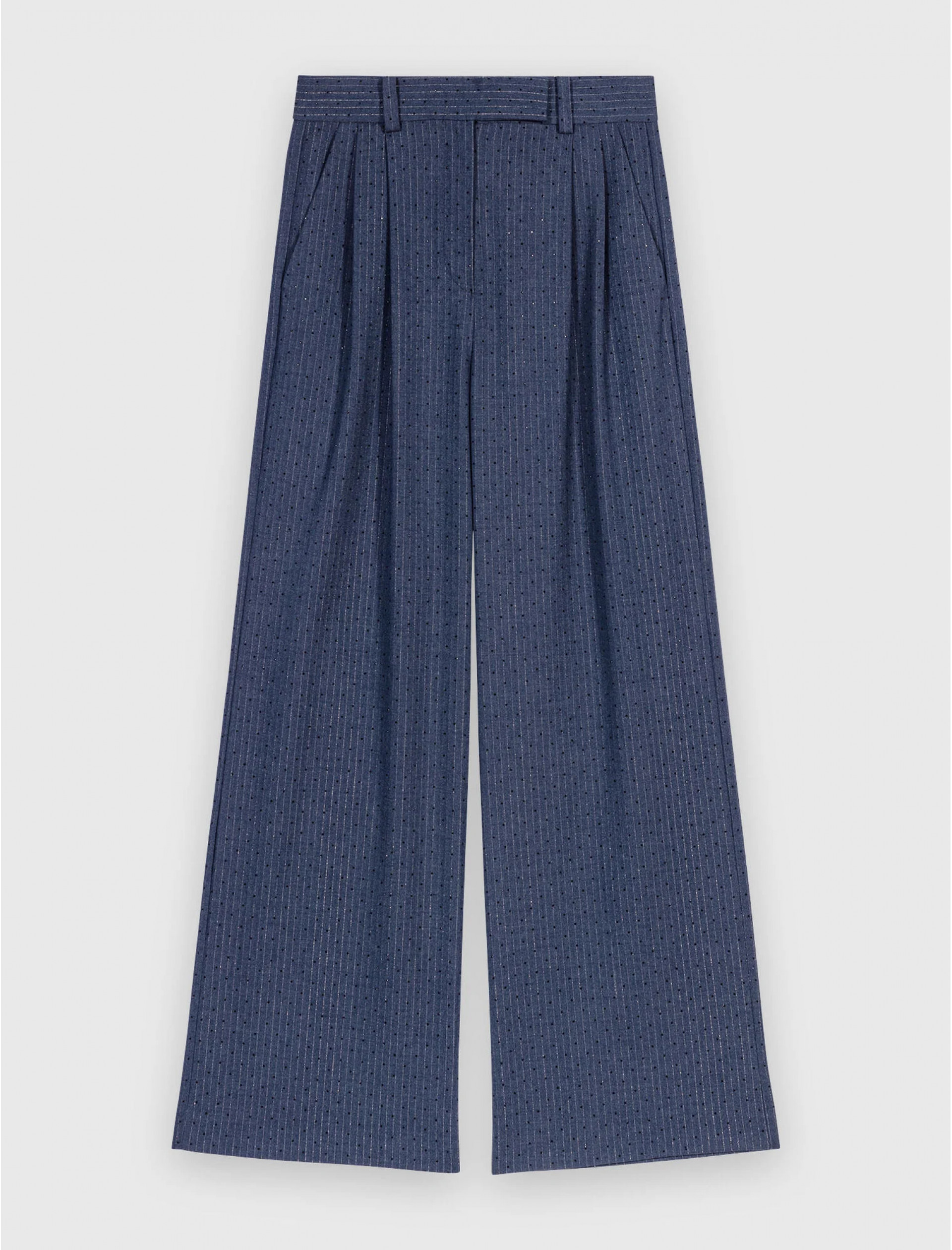 Жіночі широкі брюки зі стразами