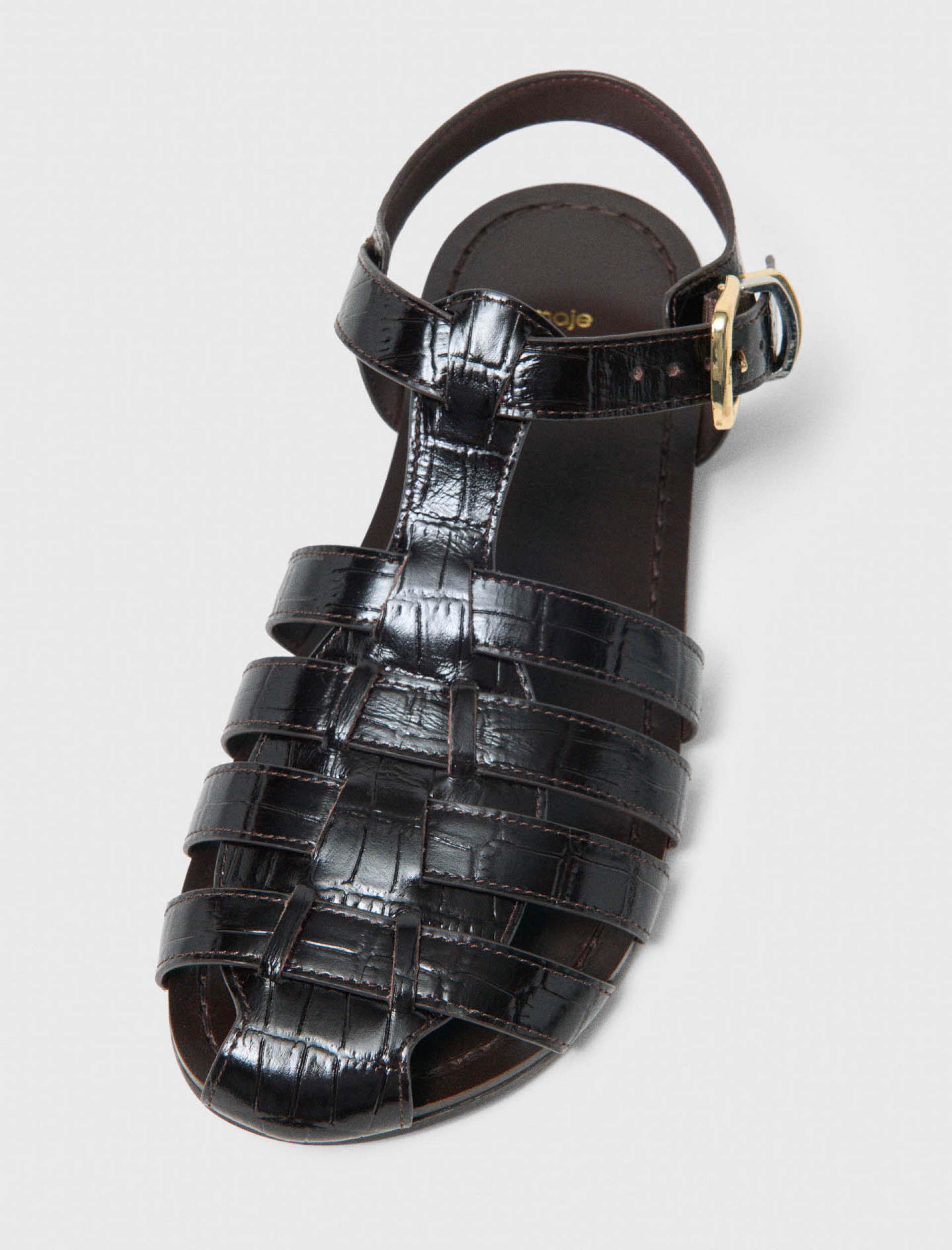 Жіночі кориневі сандалі з пряжками