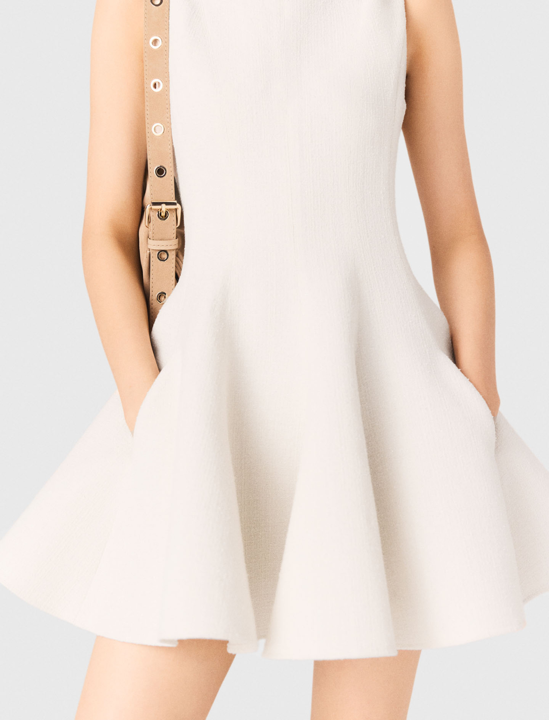 Жіноча молочна твідова сукня Жіноча молочна твідова сукня