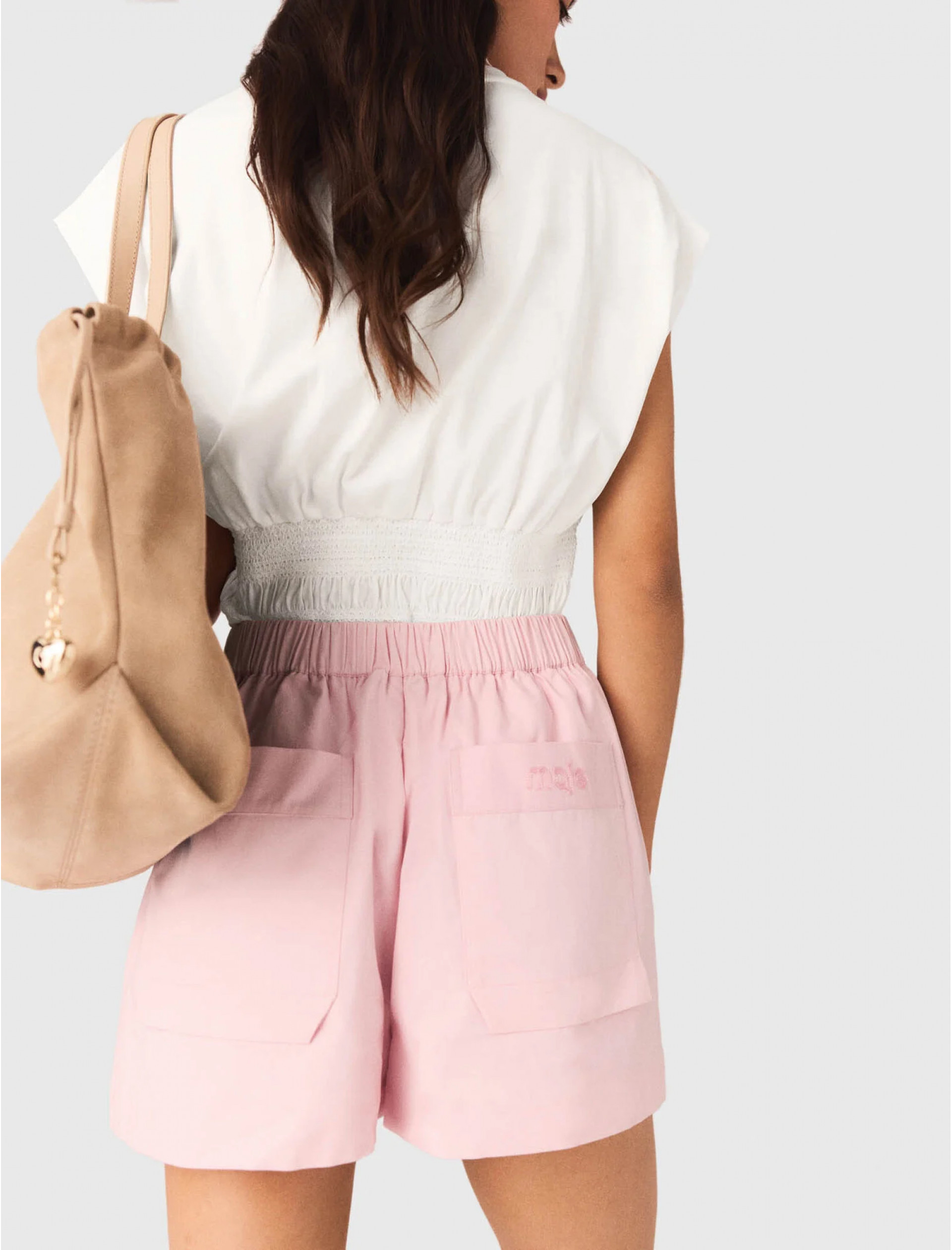 Жіночі рожеві бавовняні шорти