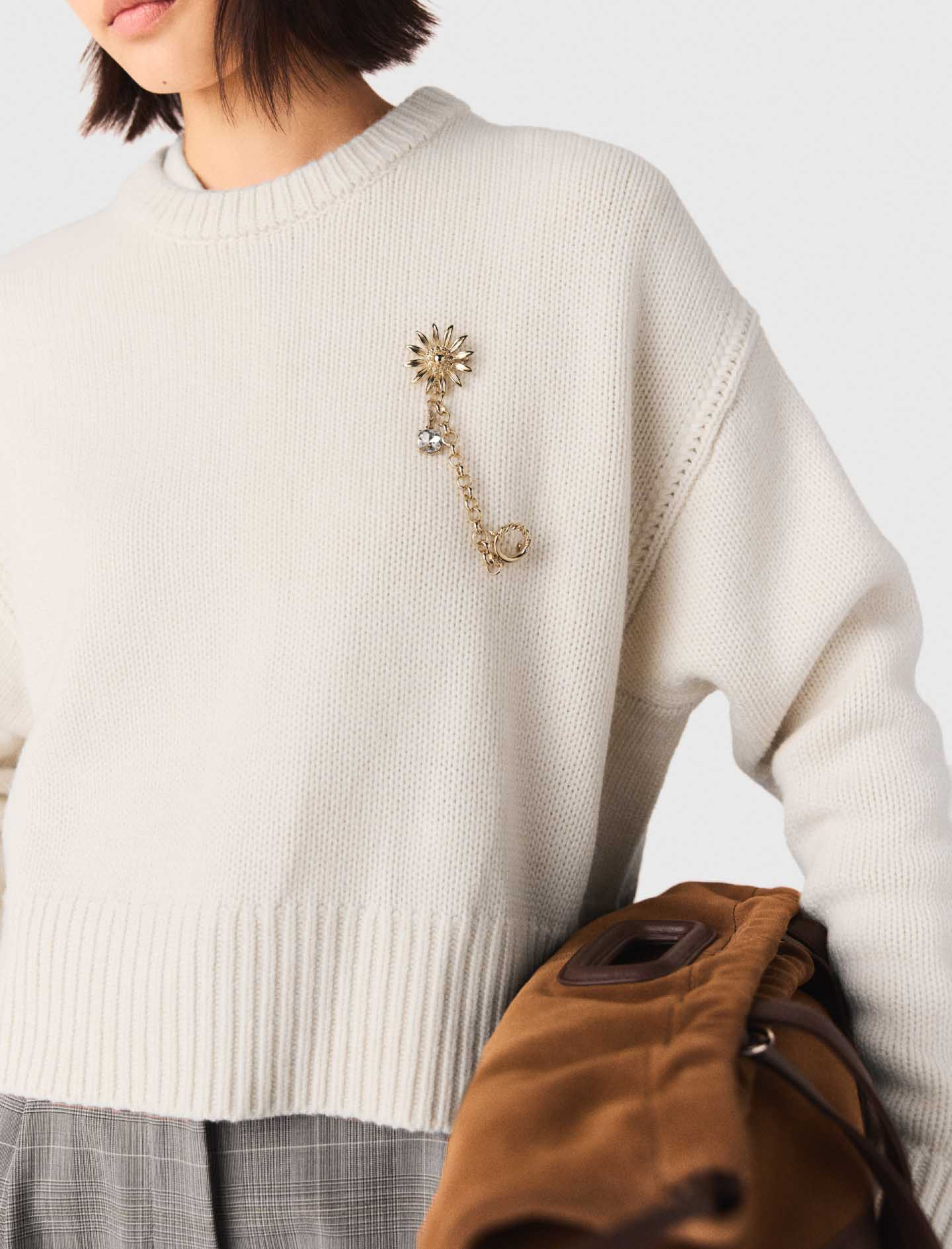 Женские клетчатые классические брюки