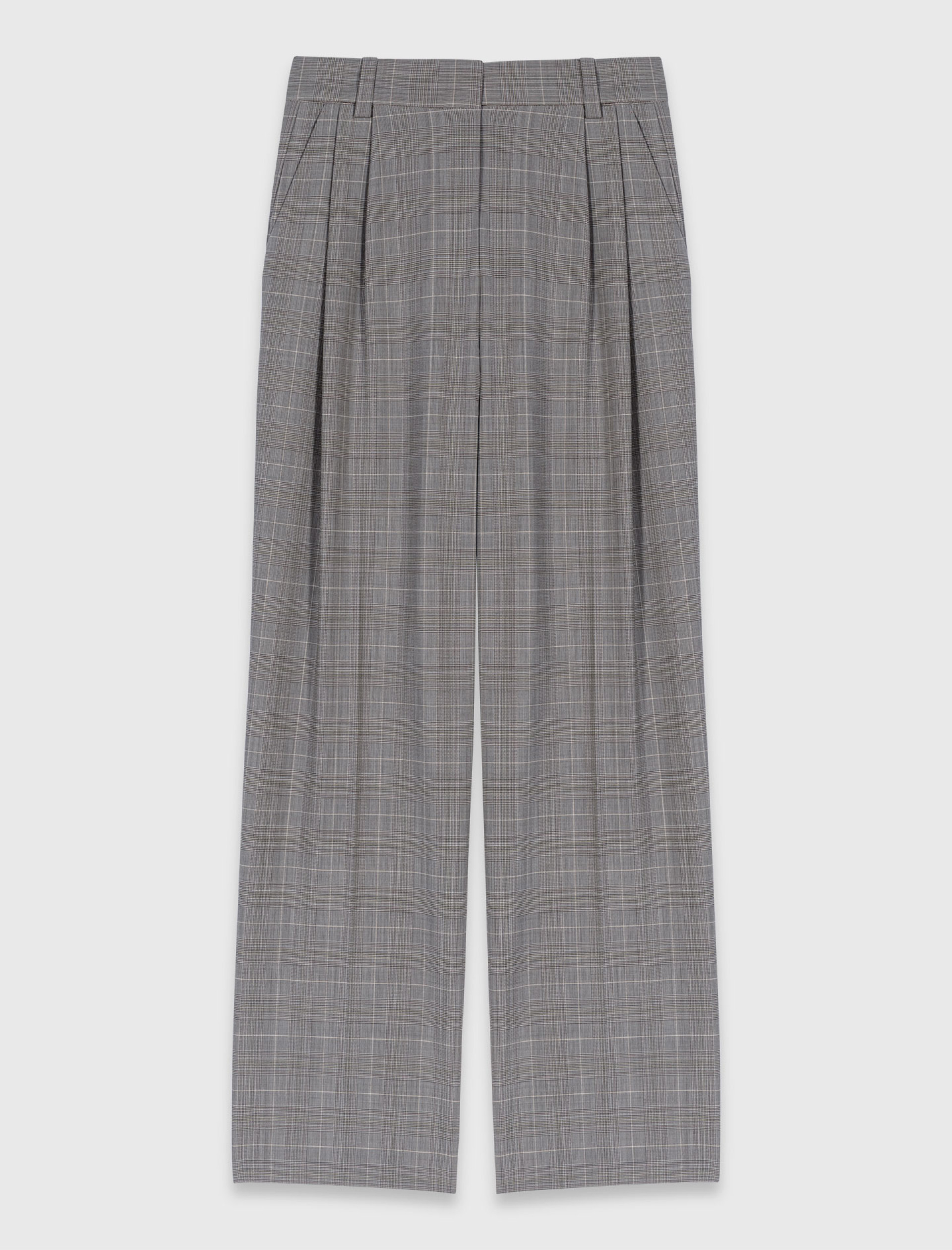 Женские клетчатые классические брюки