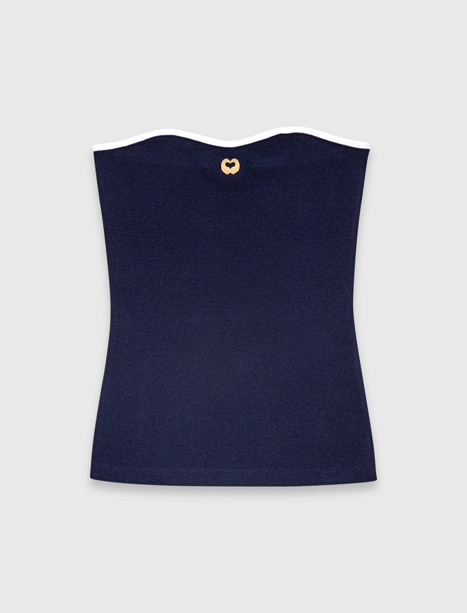 Женский топ-бюстье с контрастной отделкой