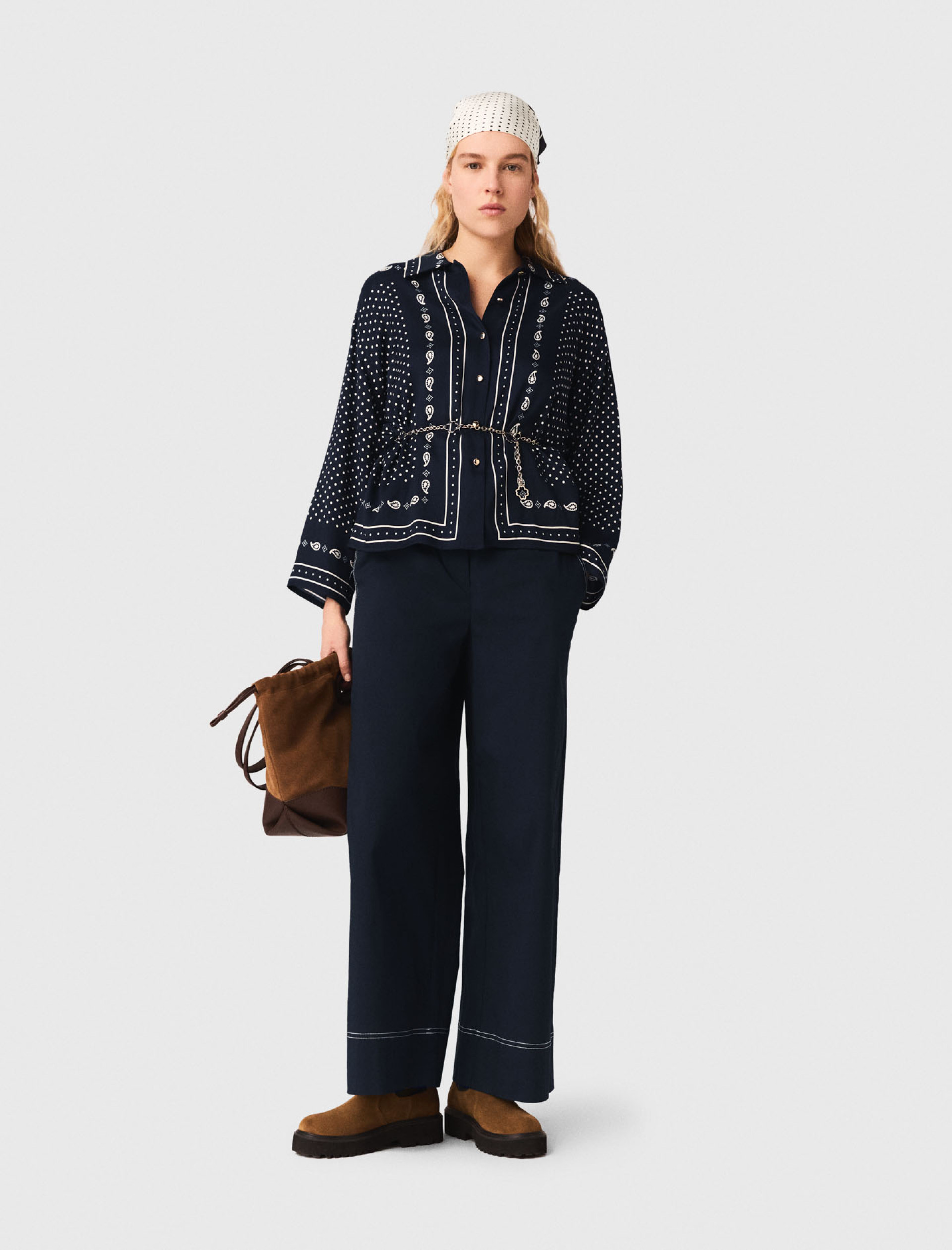 Жіноча вільна сорочка з принтом