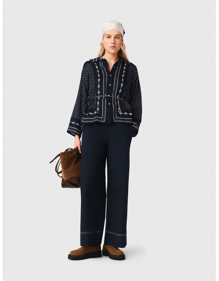 Жіноча вільна сорочка з принтом