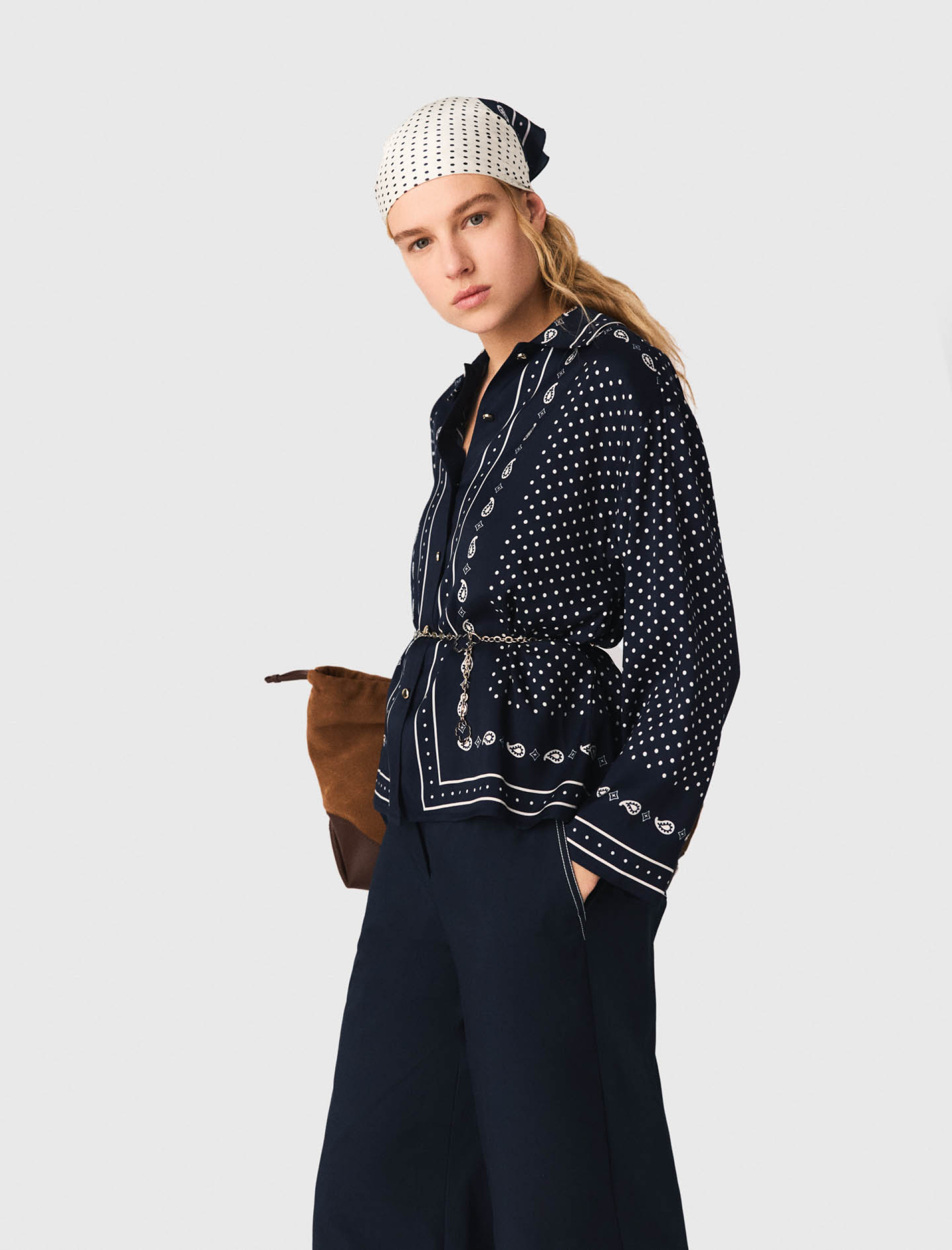 Жіноча вільна сорочка з принтом