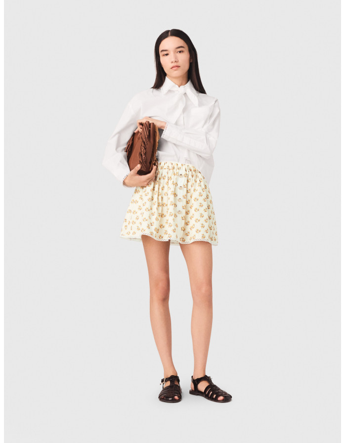 Женская юбка с цветочным принтом