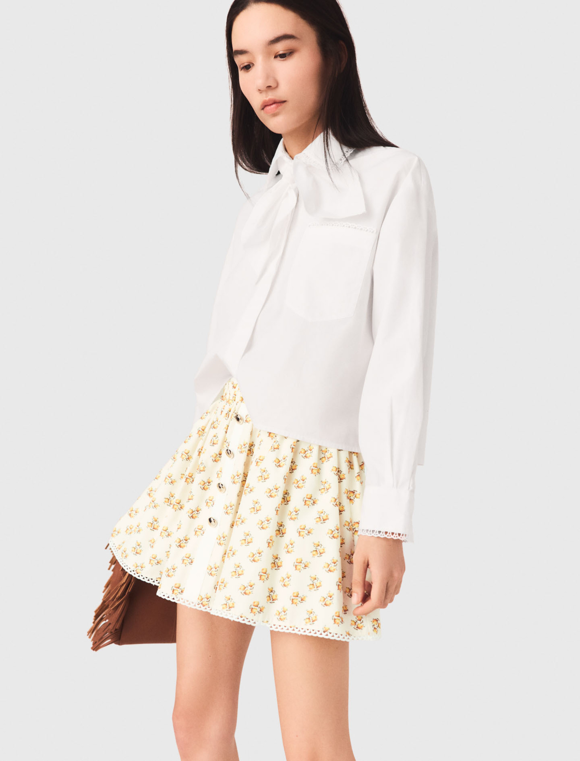 Жіноча спідниця з квітковим принтом