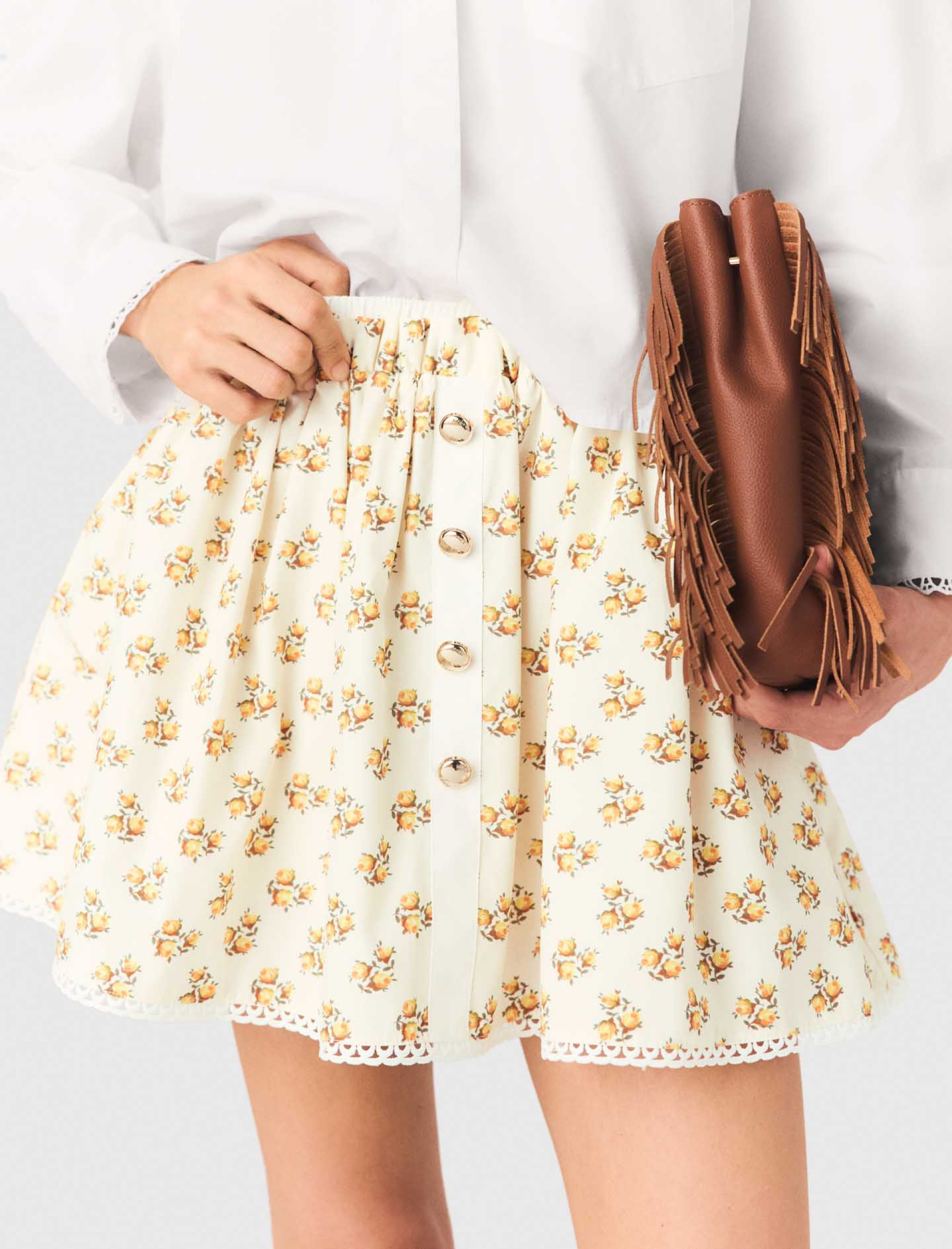 Жіноча спідниця з квітковим принтом