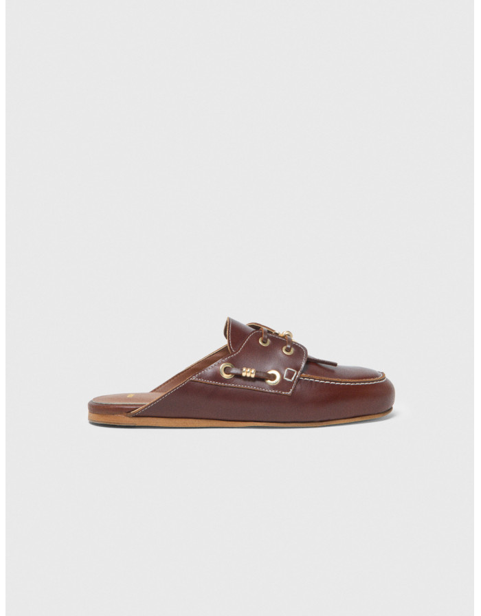 Женские коричневые мюли