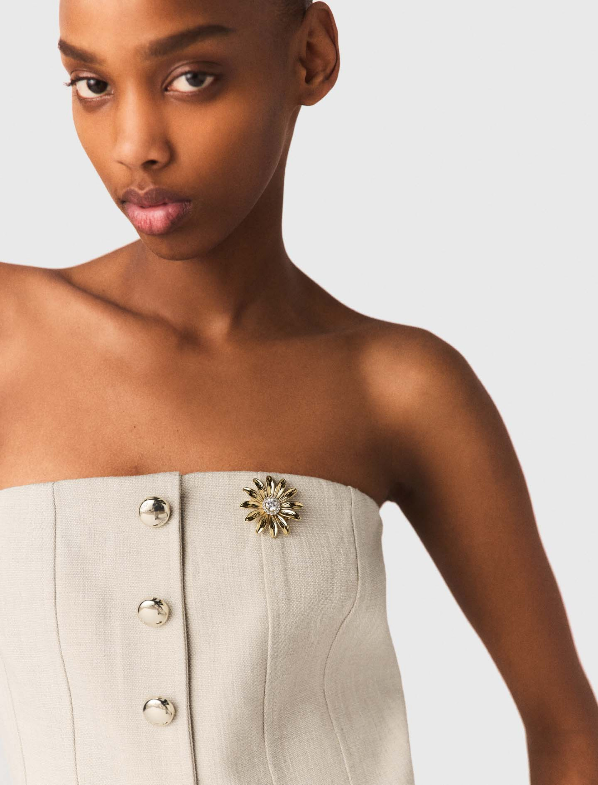 Жіночий бежевий топ-бюстье