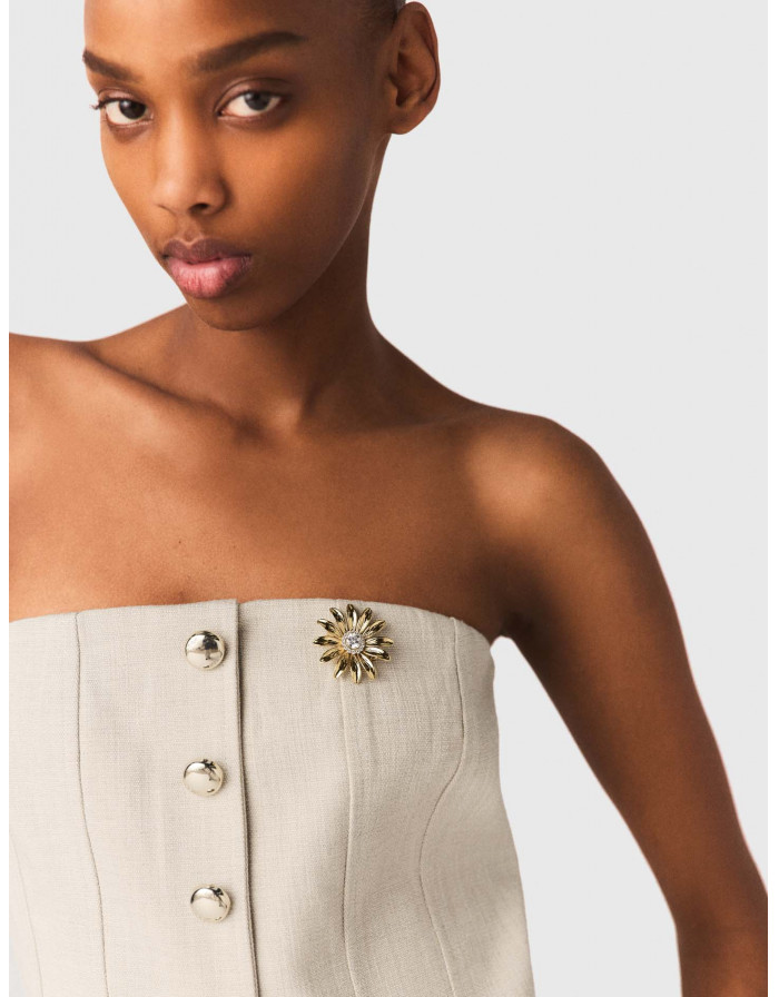 Жіночий бежевий топ-бюстье