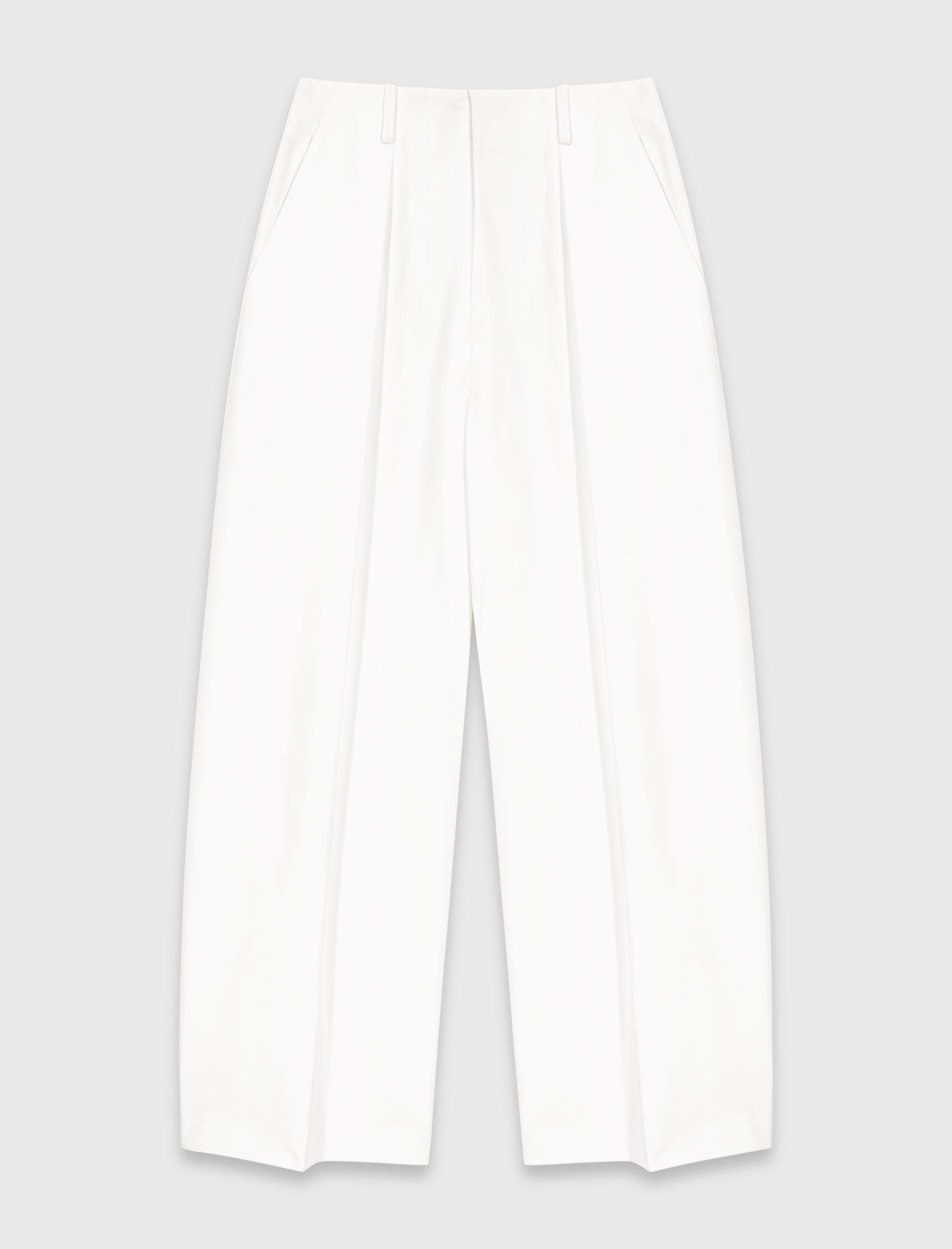 Жіночі білі брюки-балони класичного крою