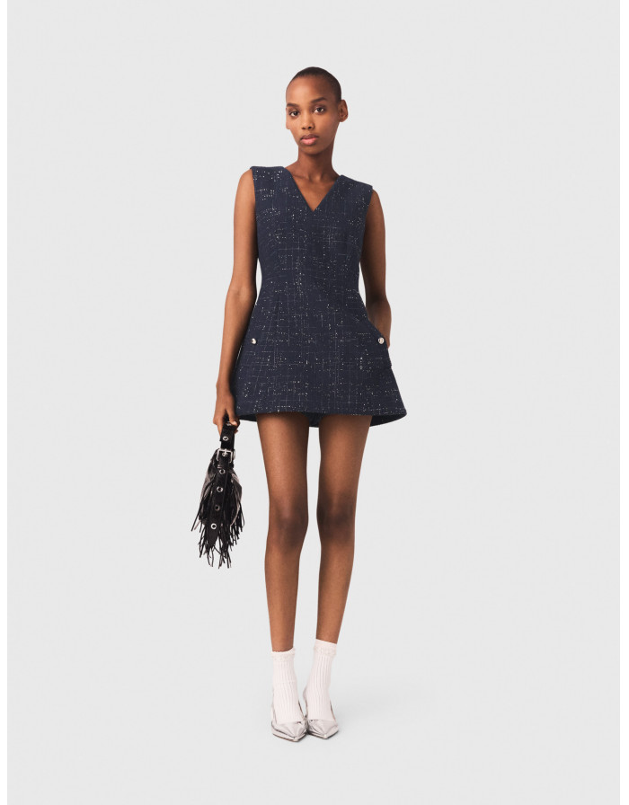 Жіночий твідовий комбінезон-сукня