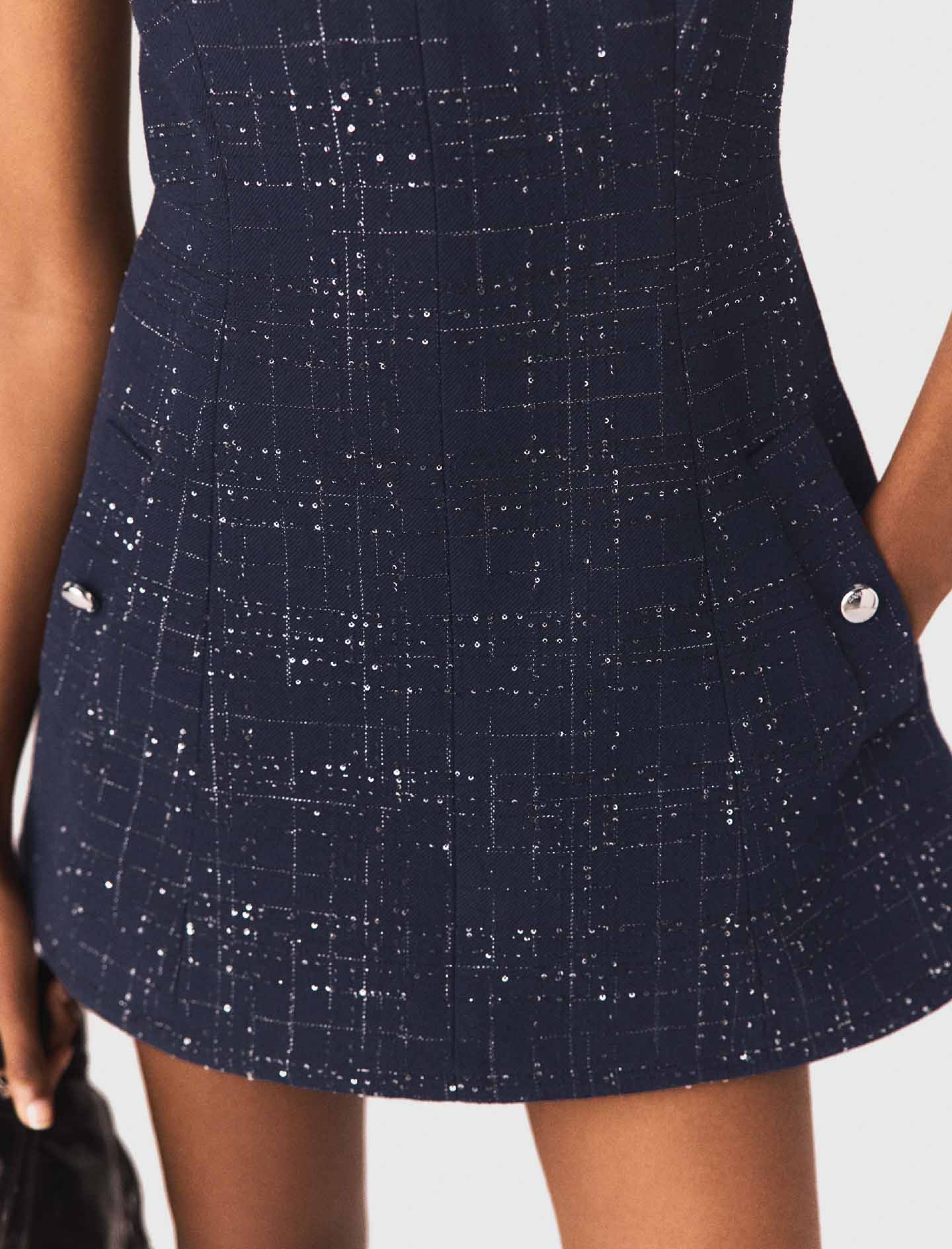 Жіночий твідовий комбінезон-сукня