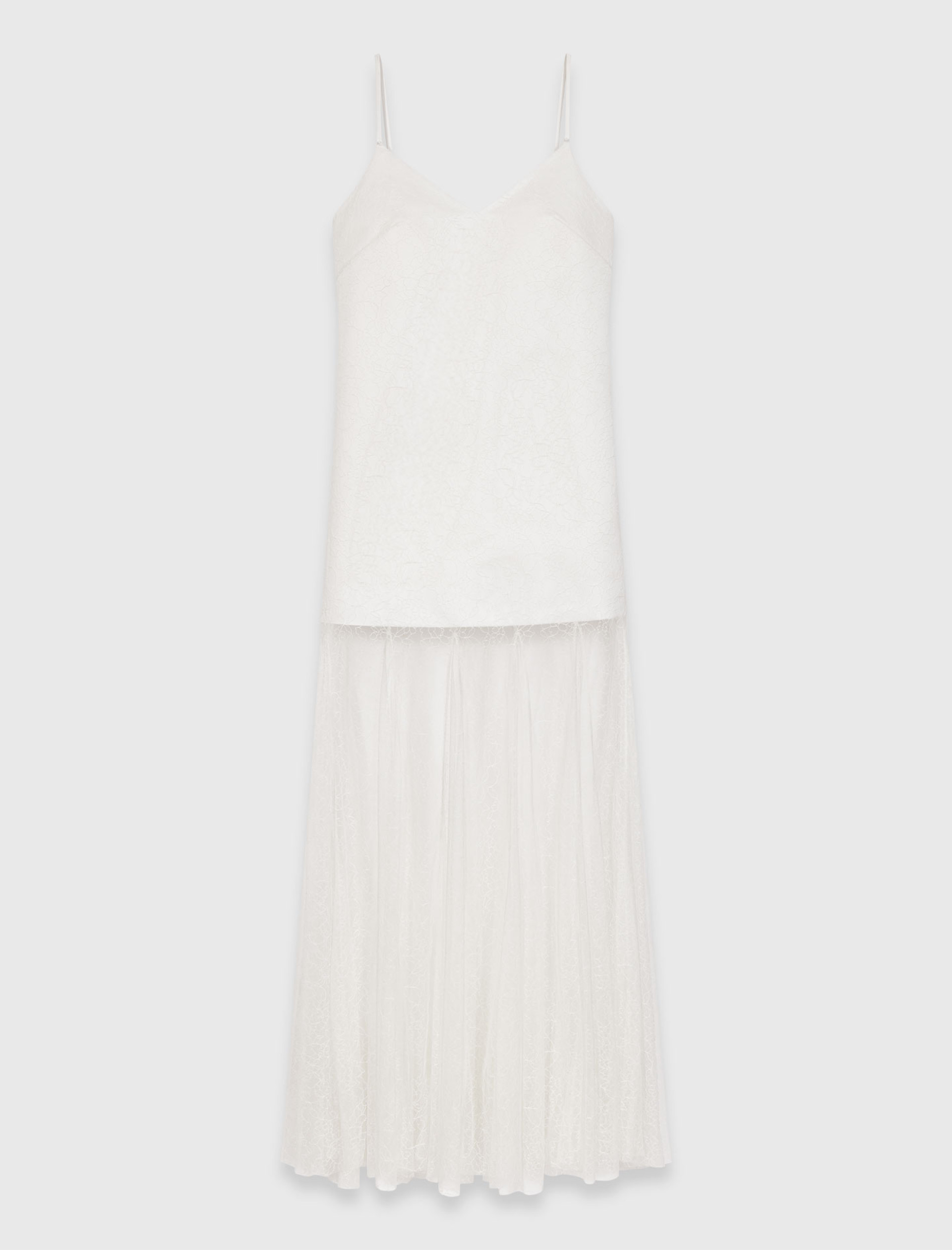 Женское белое платье из тафты и кружева