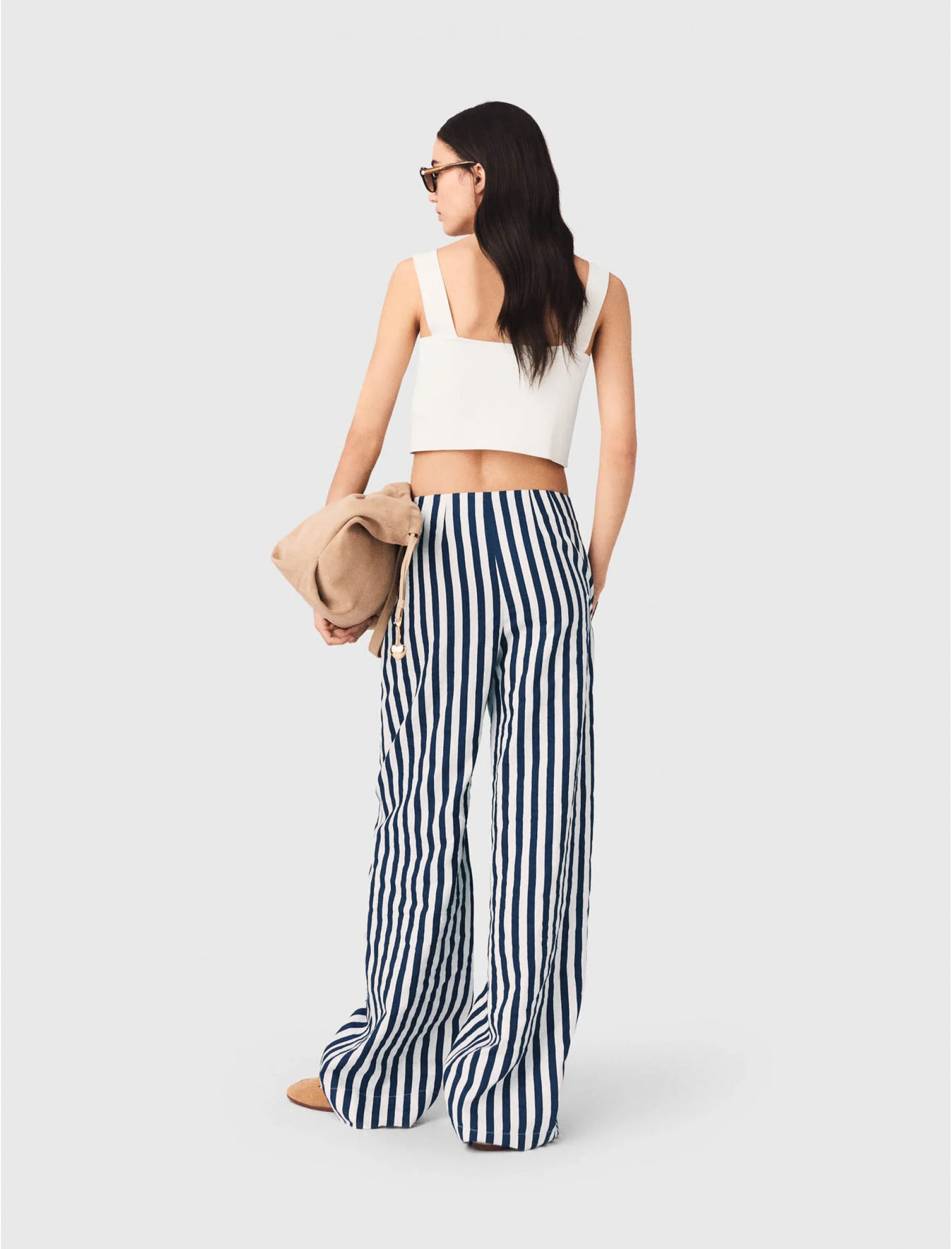 Женские полосатые брюки