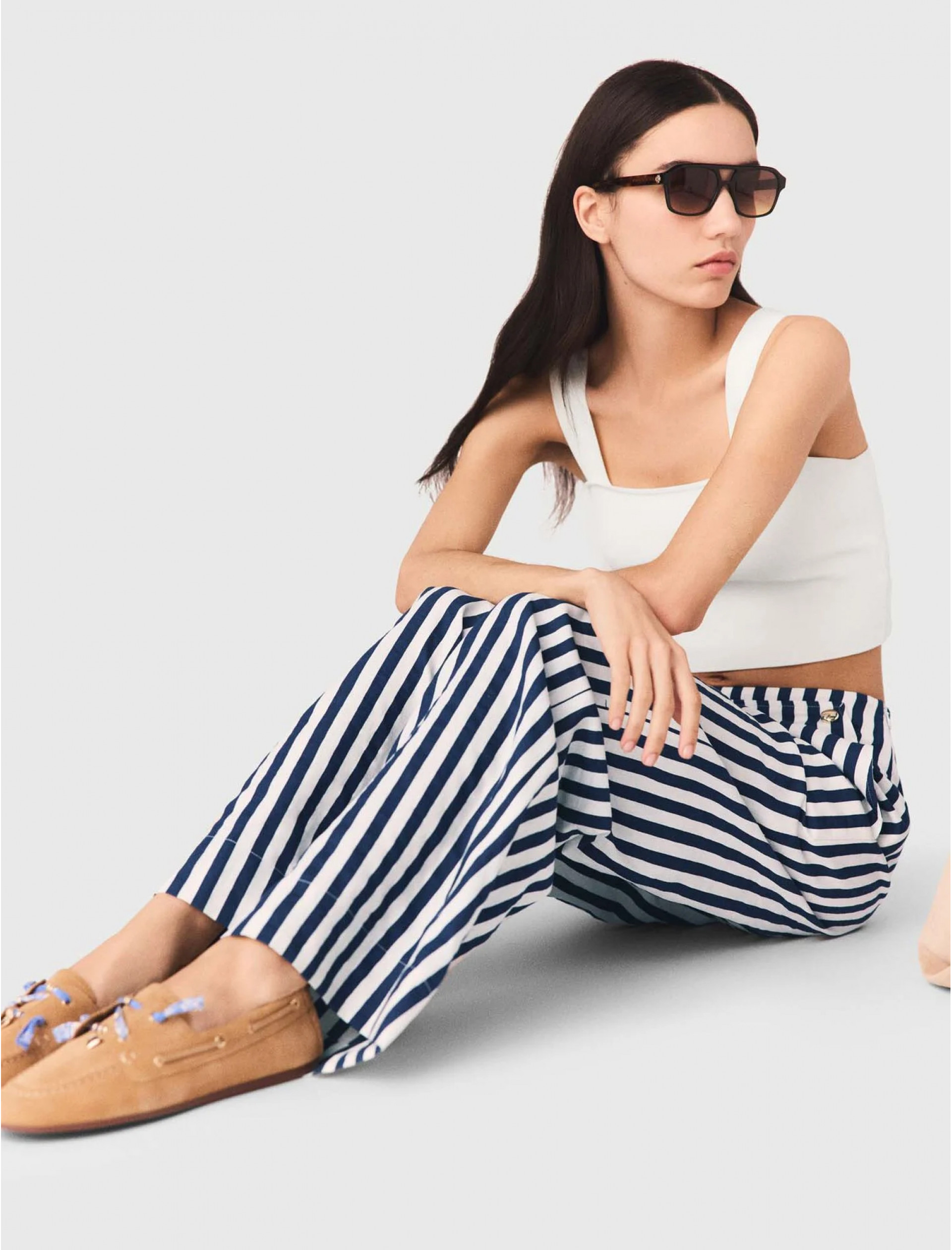 Женские полосатые брюки