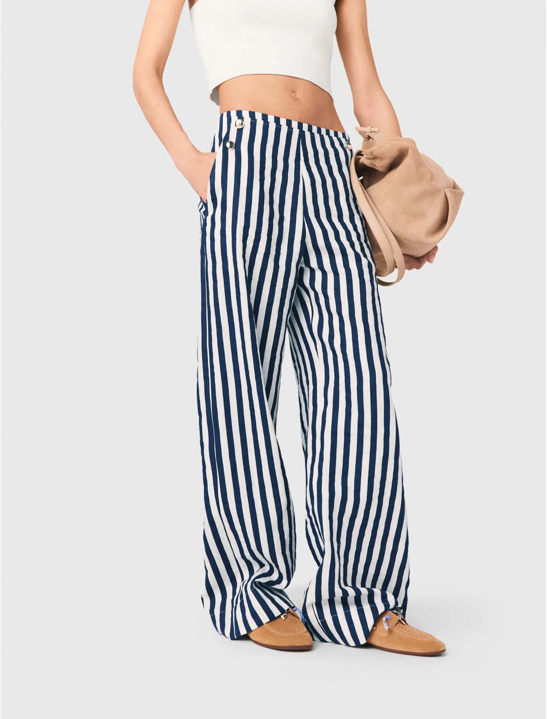 Женские полосатые брюки