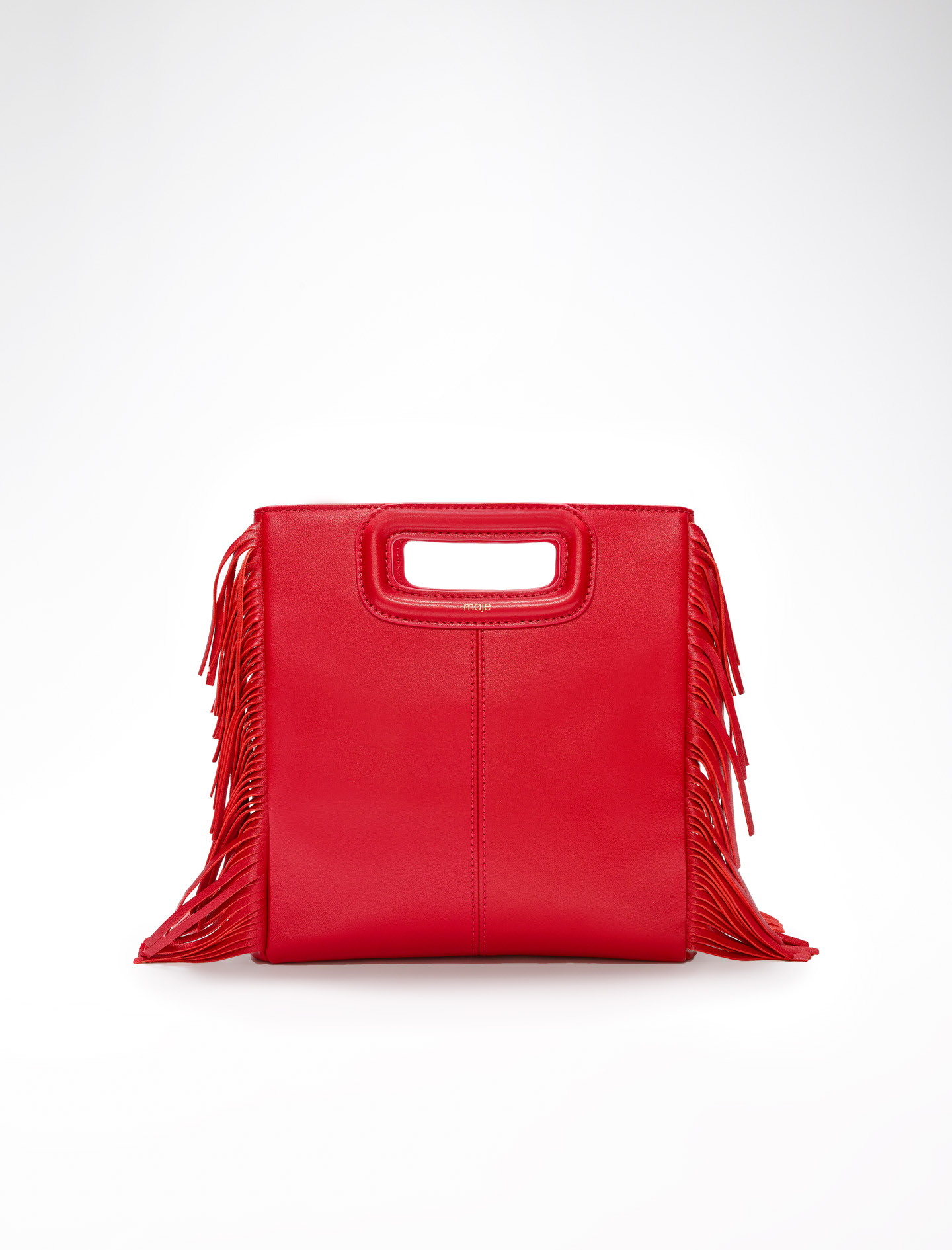 Жіноча червона шкіряна сумка