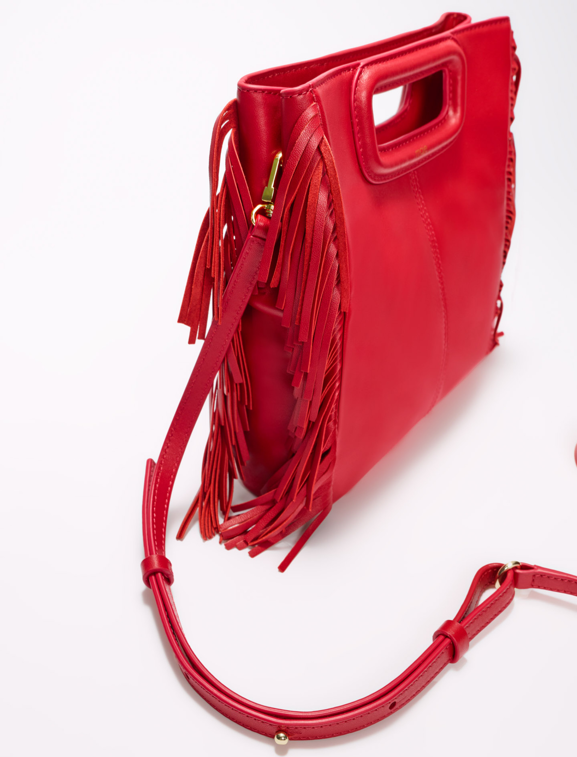 Жіноча червона шкіряна сумка