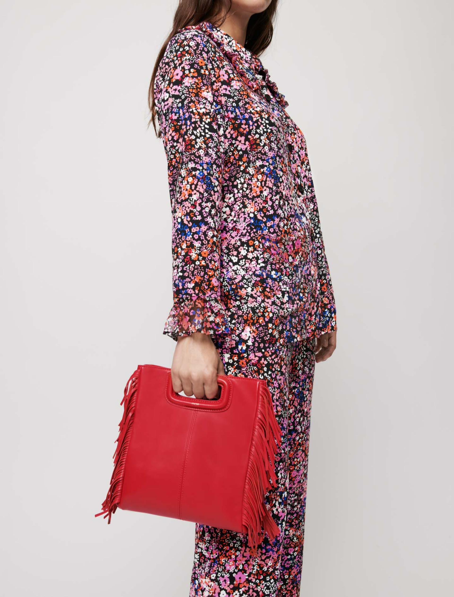 Жіноча червона шкіряна сумка