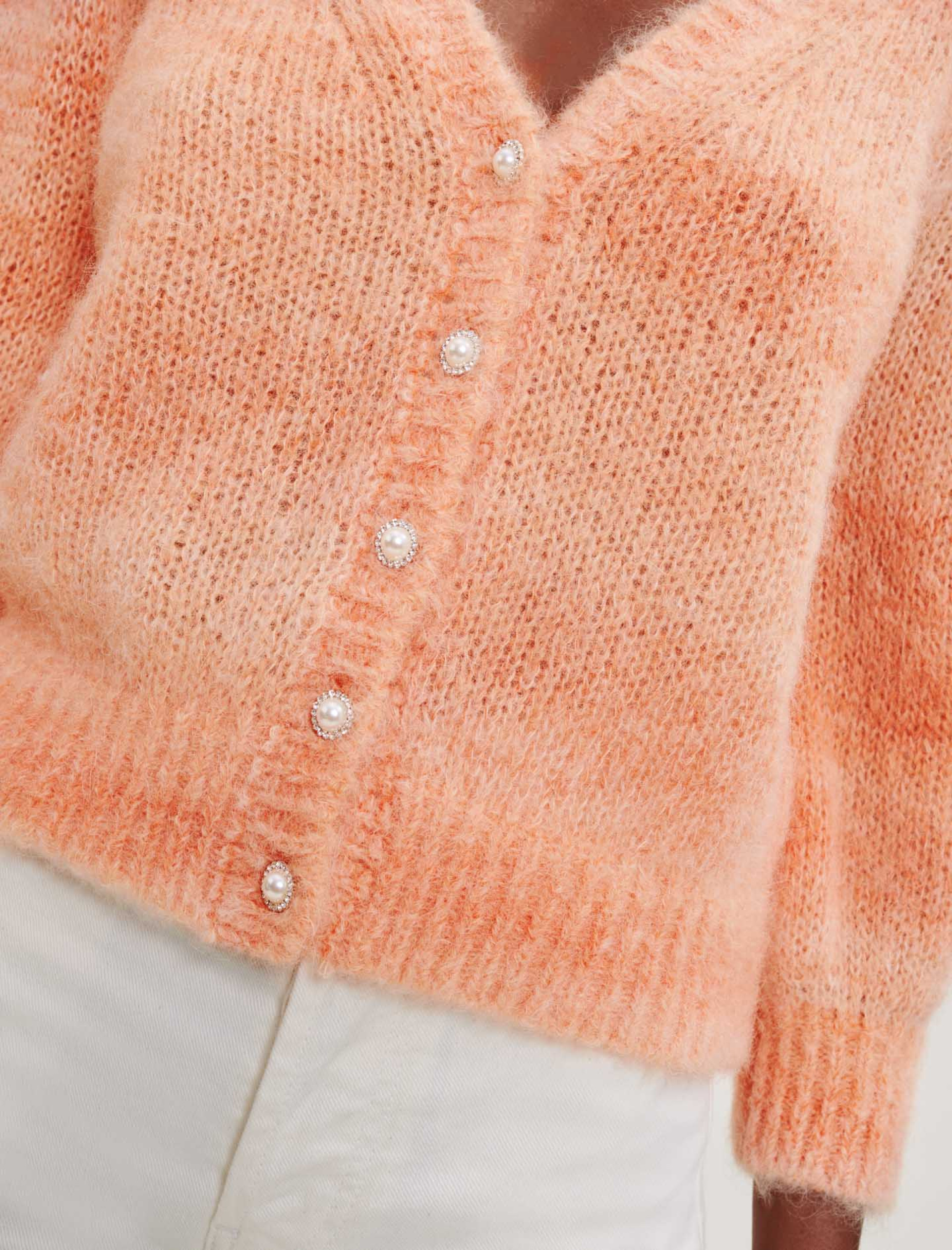 Жіночий оранжевий кардиган