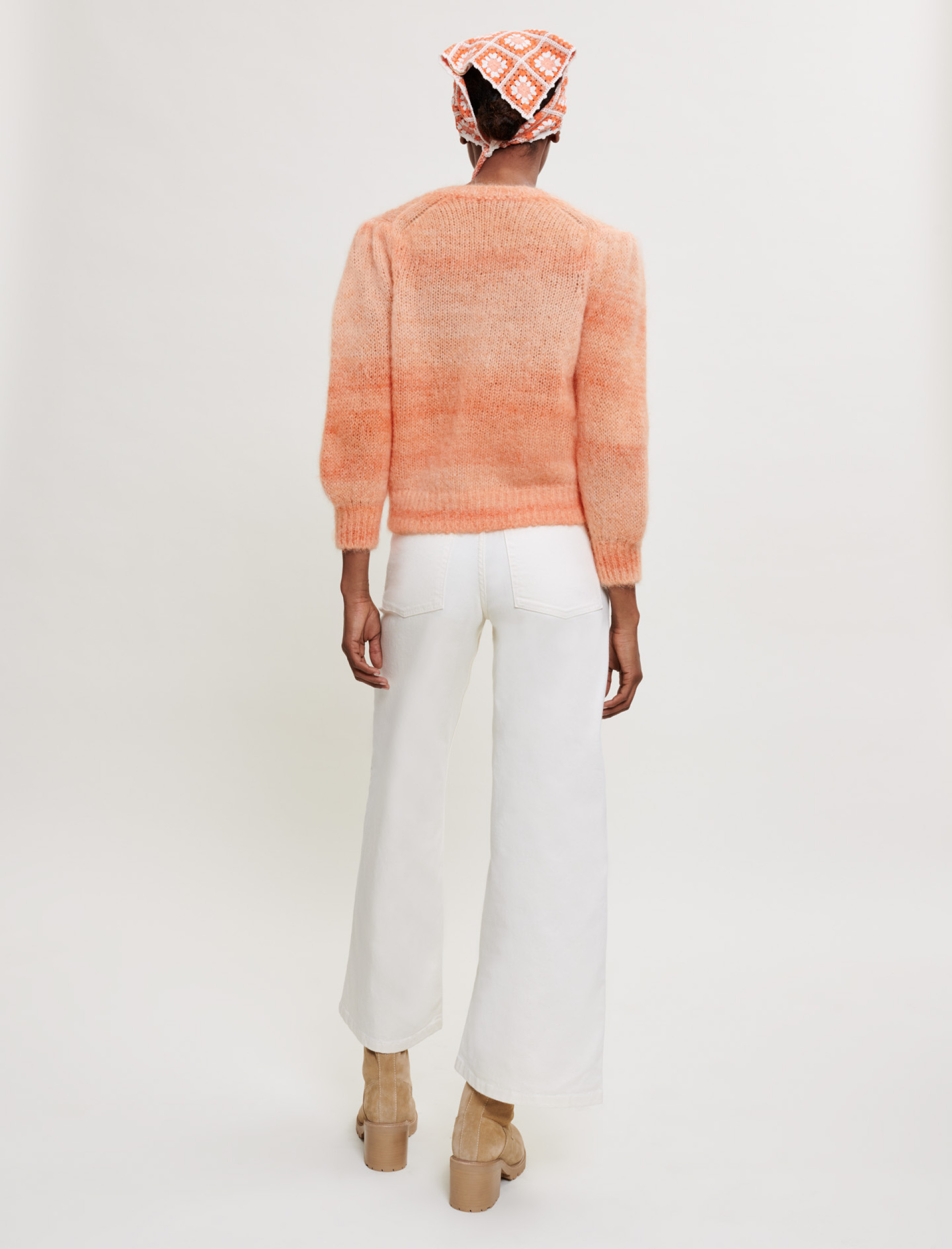 Жіночий оранжевий кардиган