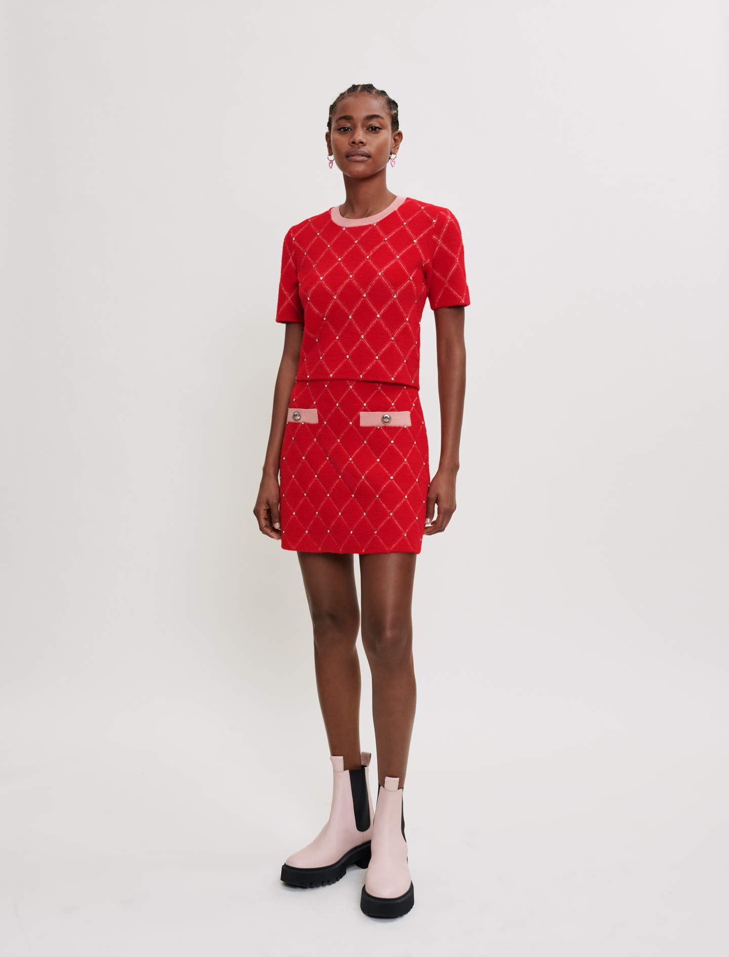 Женский красный джемпер