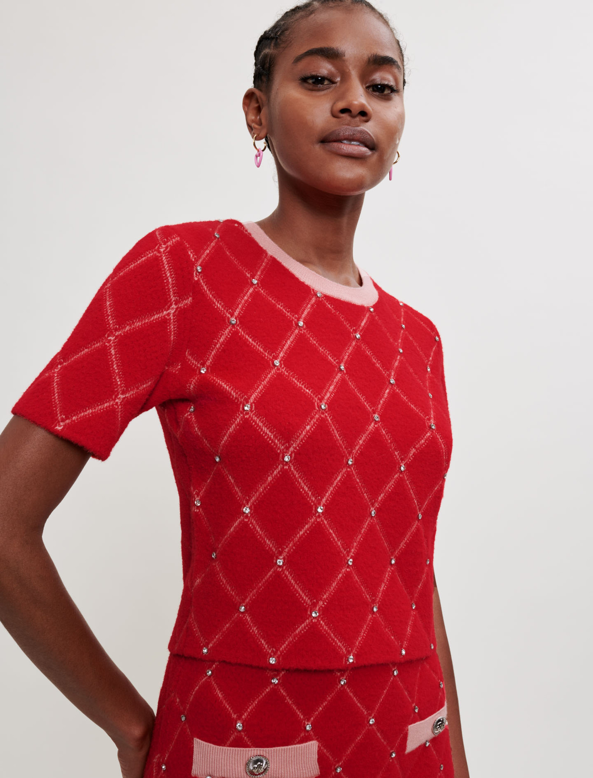 Женский красный джемпер