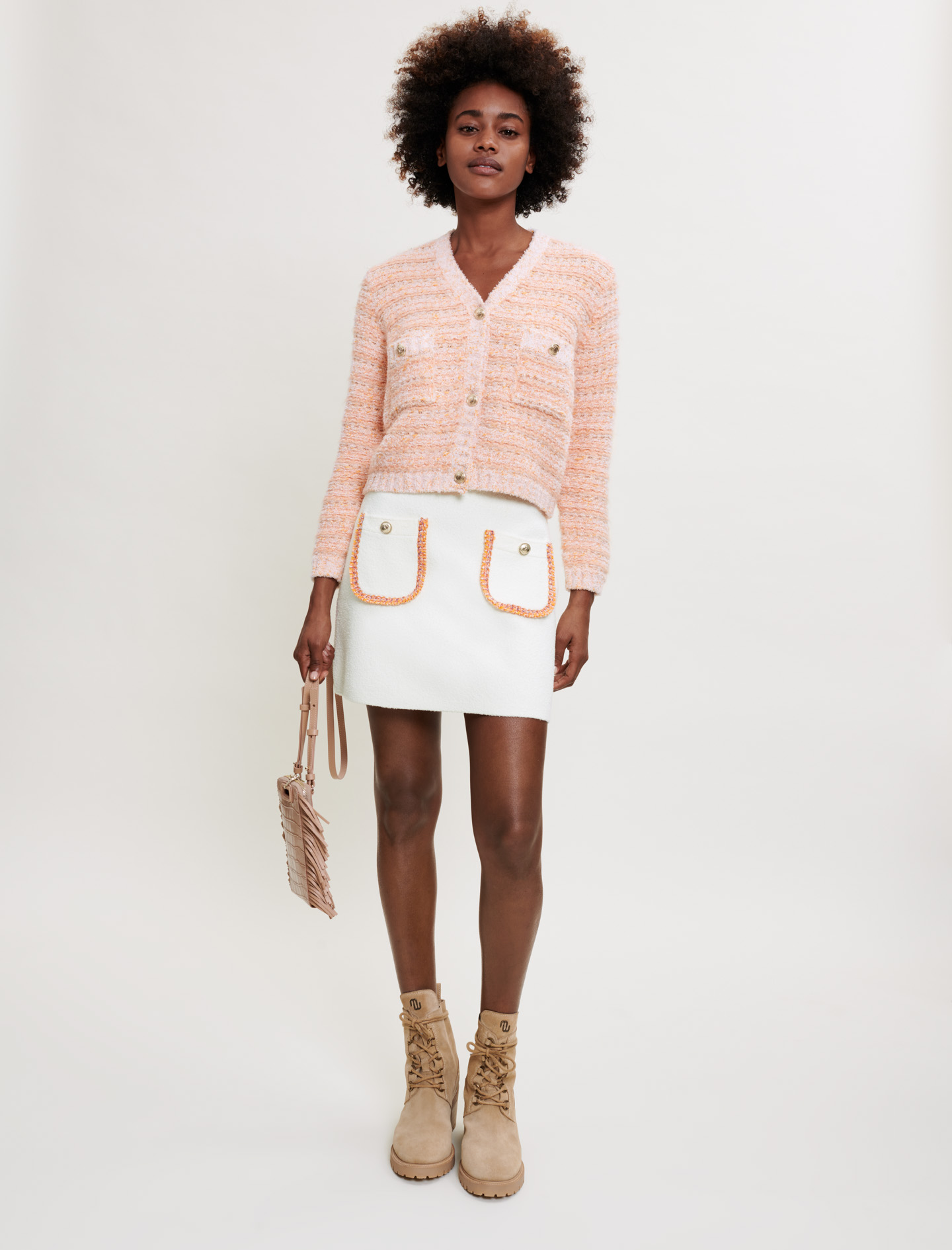 Женский оранжевый кардиган