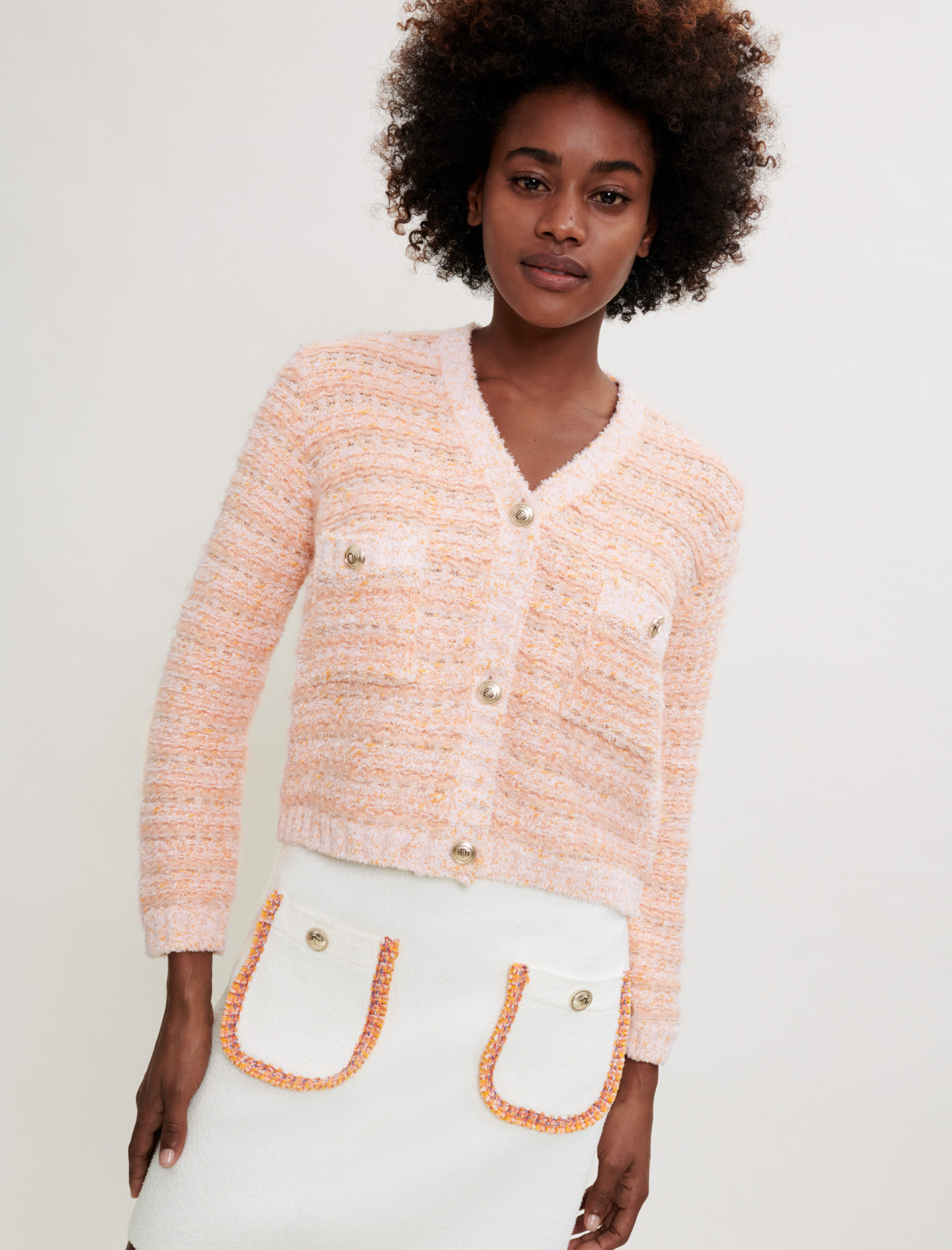 Женский оранжевый кардиган