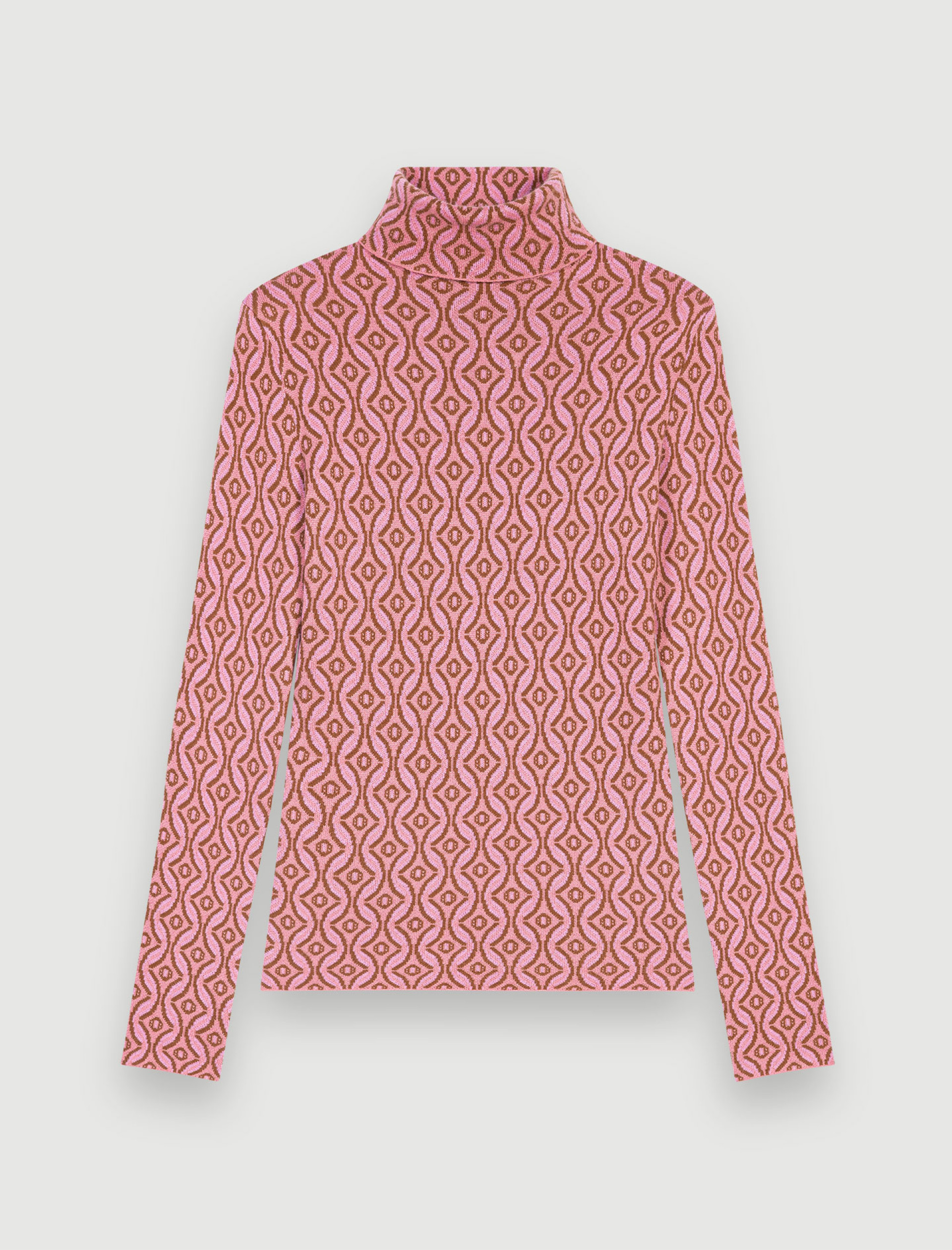 Женский приталенный жаккардовый джемпер Maje Clover