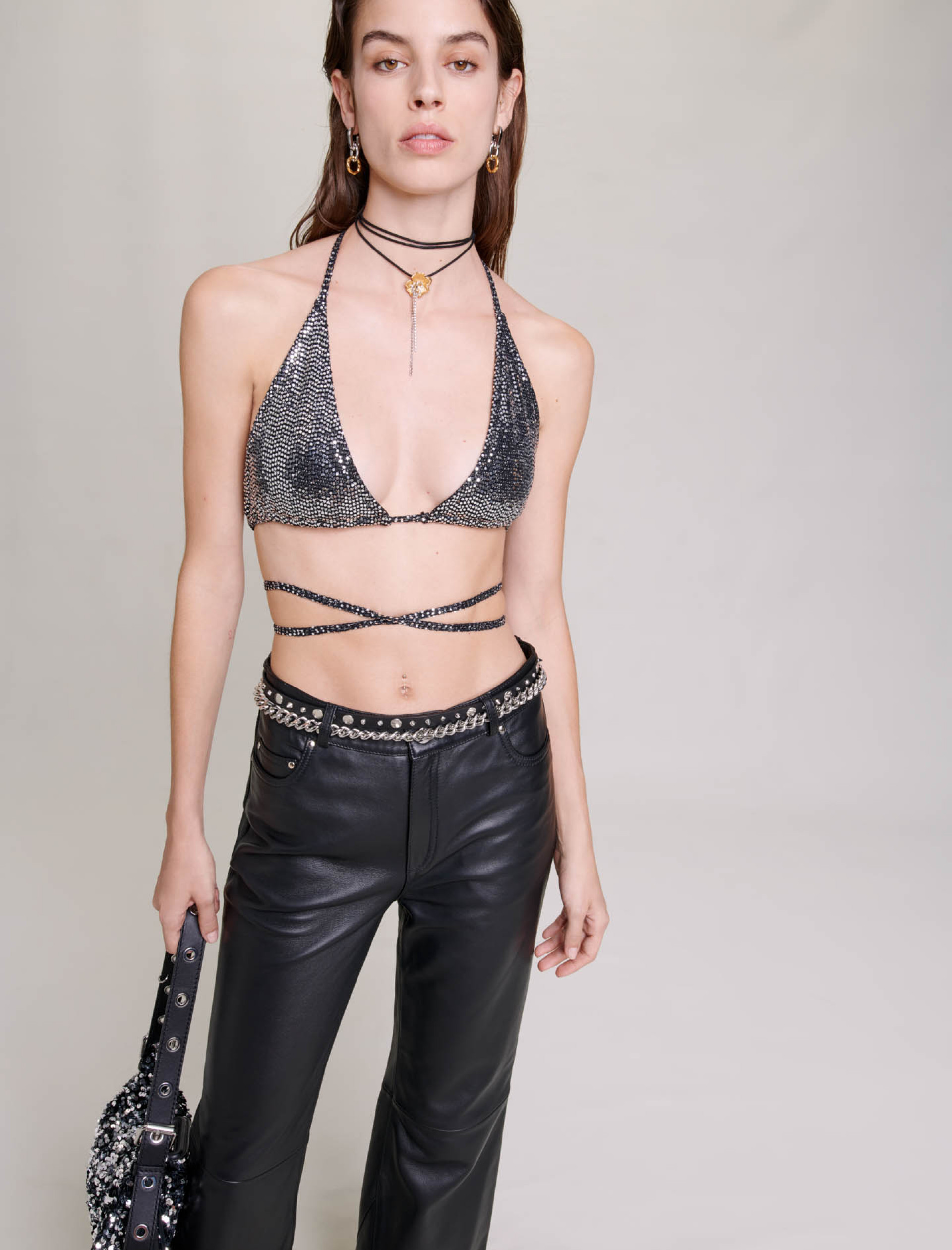 Женские серый топ