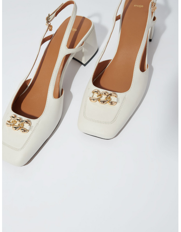 Шкіряні туфлі з квадратним носком