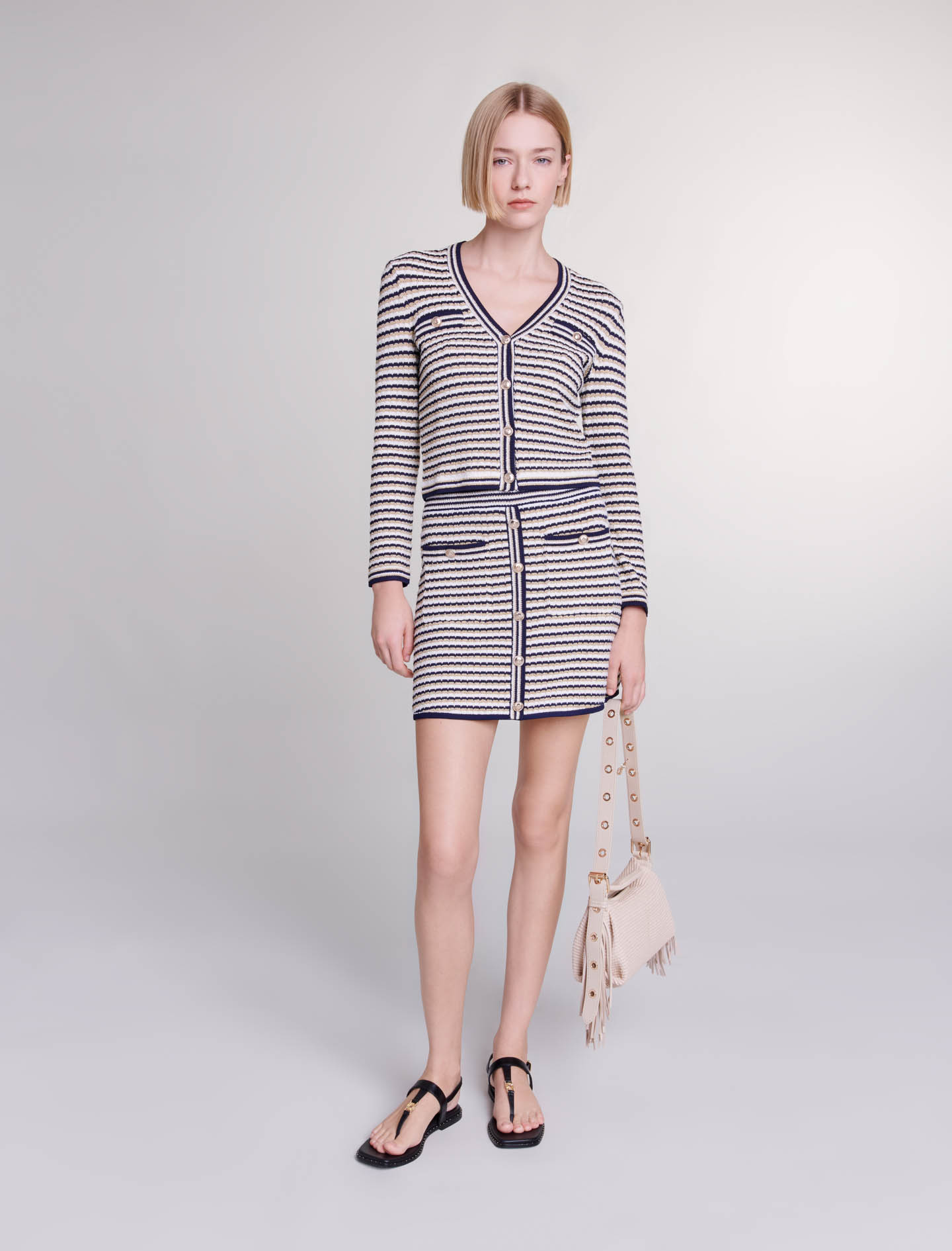 Жіночий синій кардиган