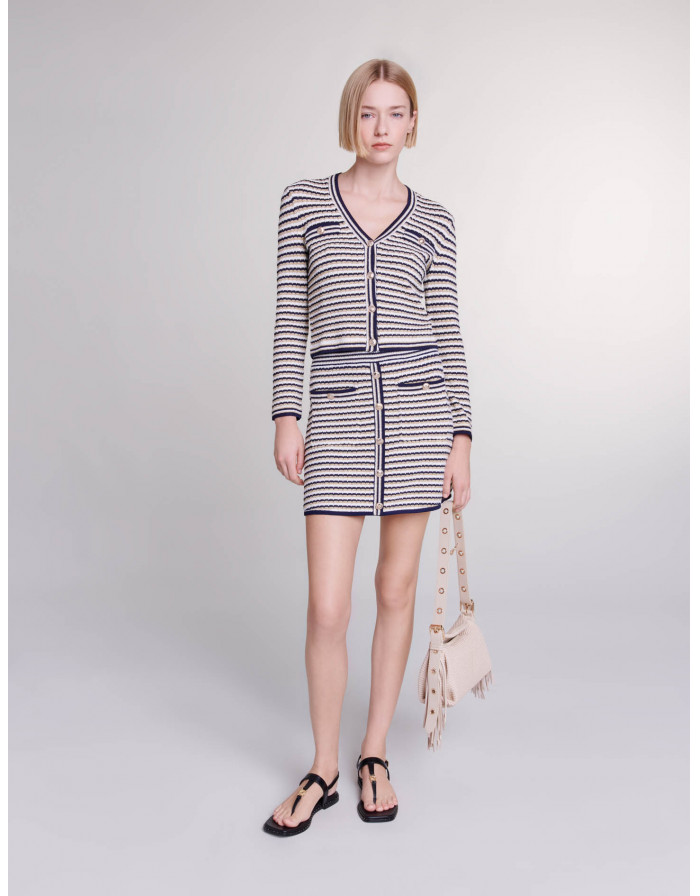 Жіночий синій кардиган