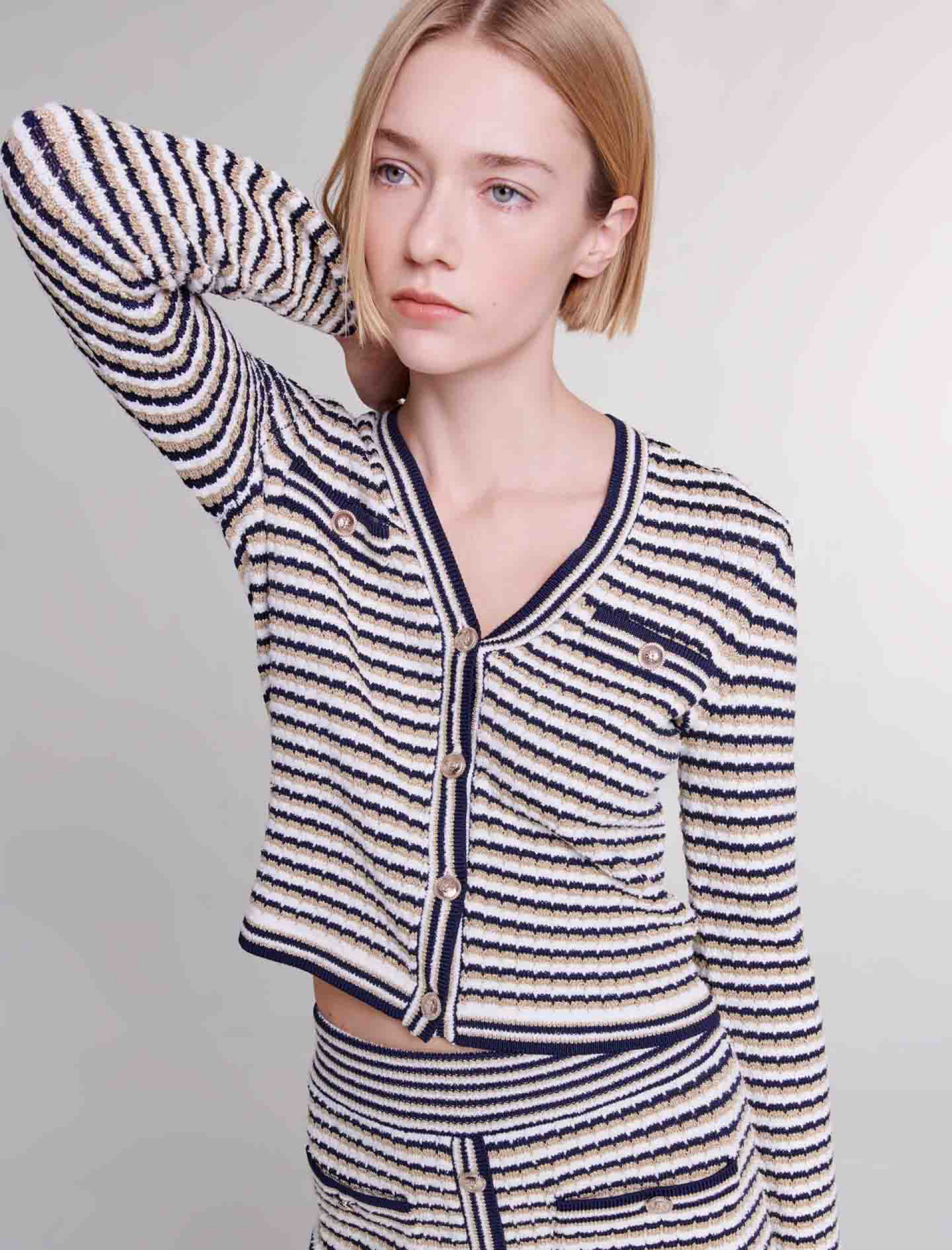 Жіночий синій кардиган