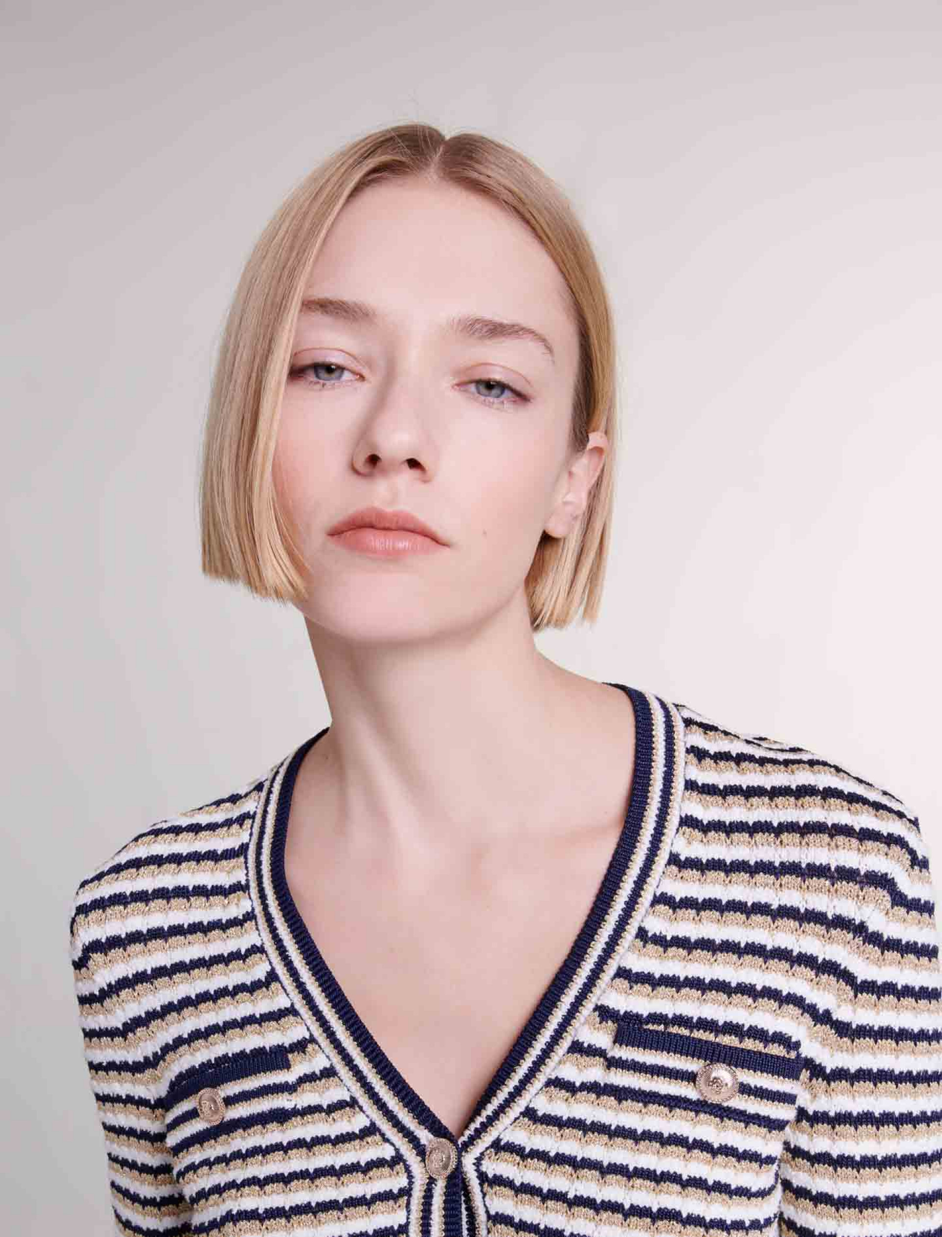 Жіночий синій кардиган