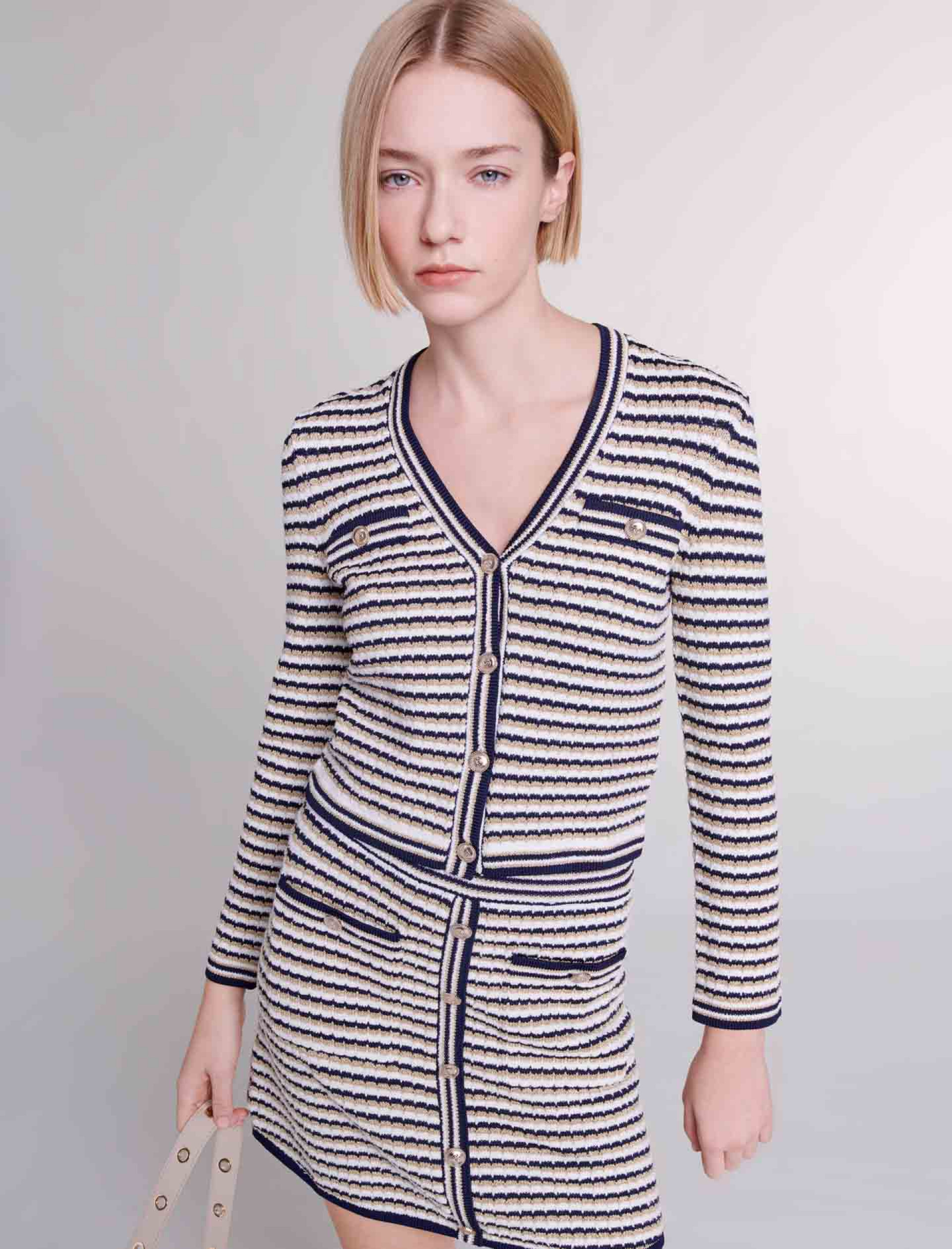 Жіночий синій кардиган