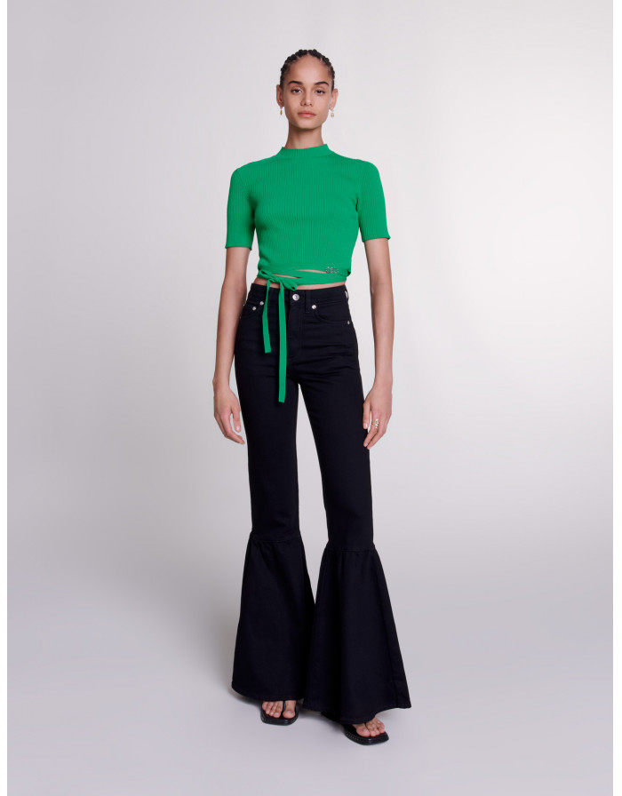 Женский зеленый джемпер