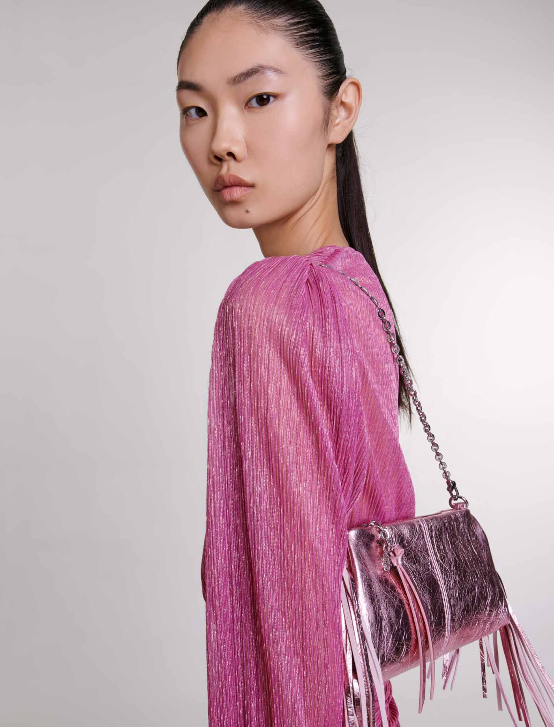 Женское розовое платье