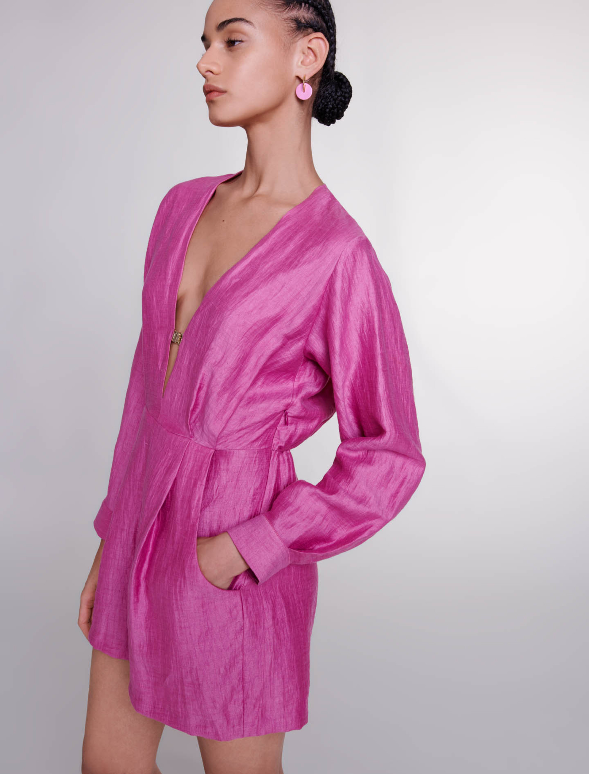 Льняной комбинезон-шорты Льняной комбинезон-шорты